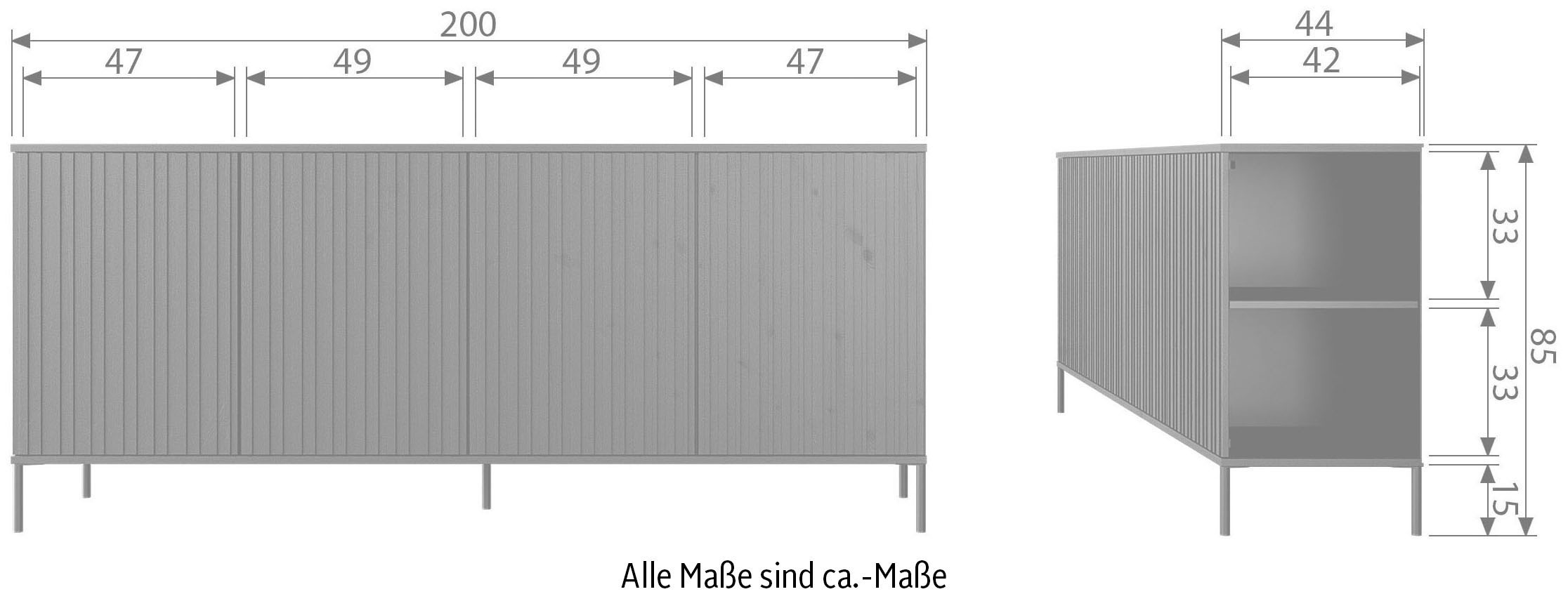 WOOOD Sideboard »New Gravure«