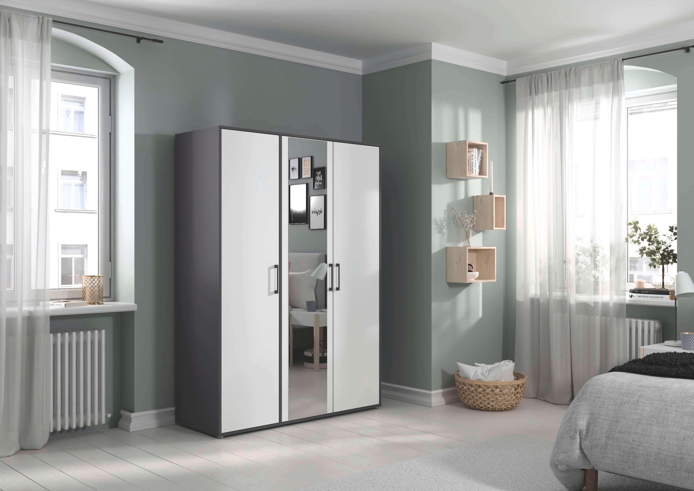 INOSIGN BY RAUCH Kleiderschrank »Schrank Garderobe Schlafzimmer Stauraum PAULLY TOPSELLER Wäscheschrank«, (mit 3 unterschiedlichen Griff-Varianten), OTTOS CHOICE 3 Griffvarianten MADE IN GERMANY