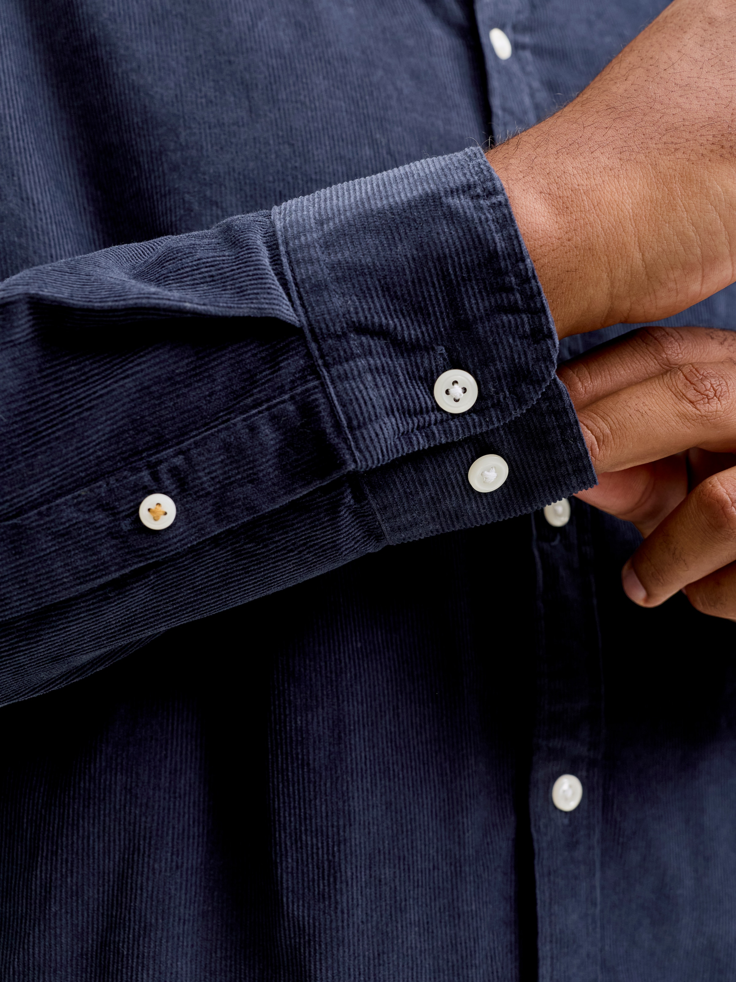 Jack & Jones PlusSize Langarmhemd »JJEFIELD CORD SHIRT LS SN PLS« Baumwolle, regular fit