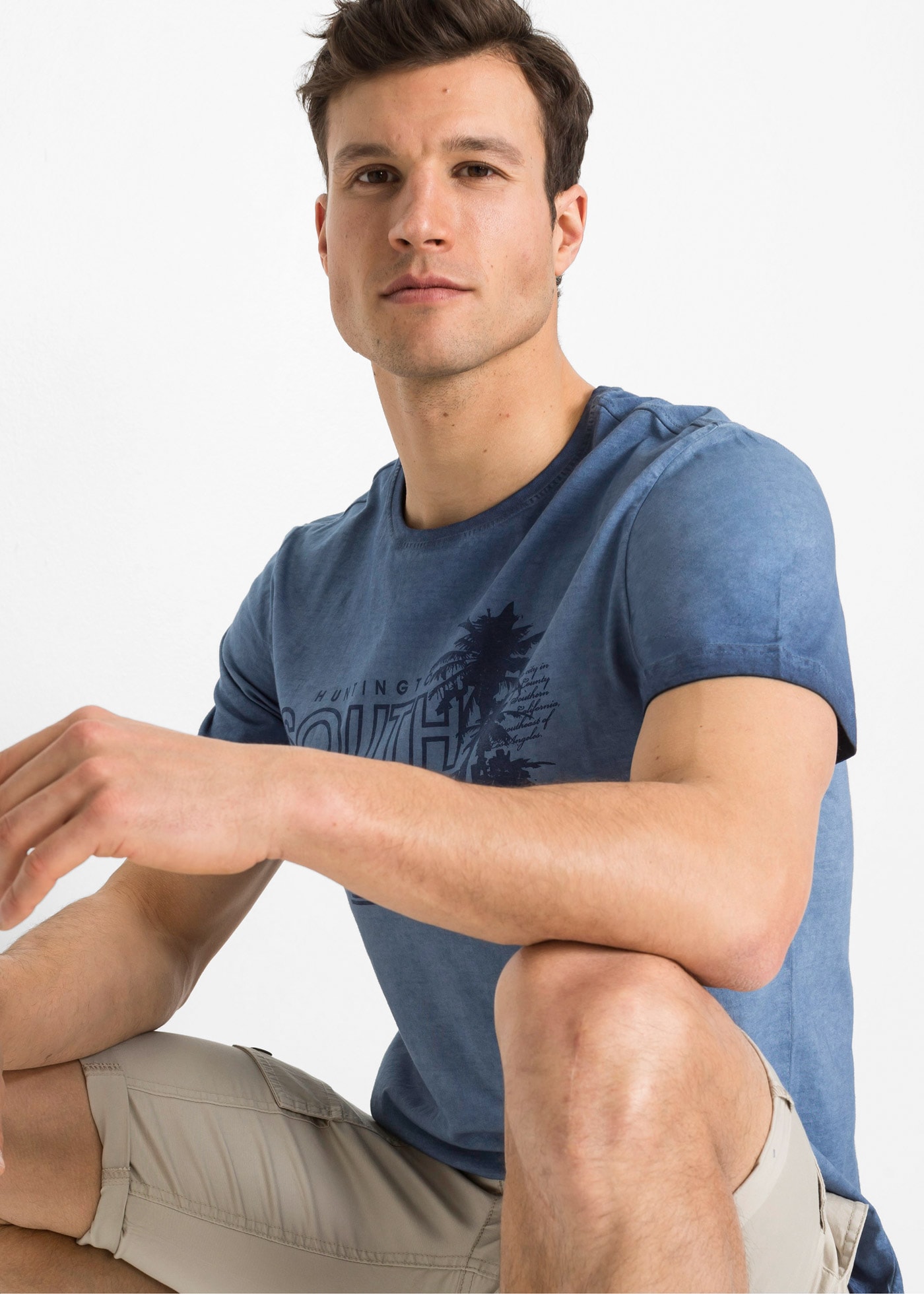 bonprix T-Shirt Regular Fit, Kurzarm, mit sommerlichem Druck