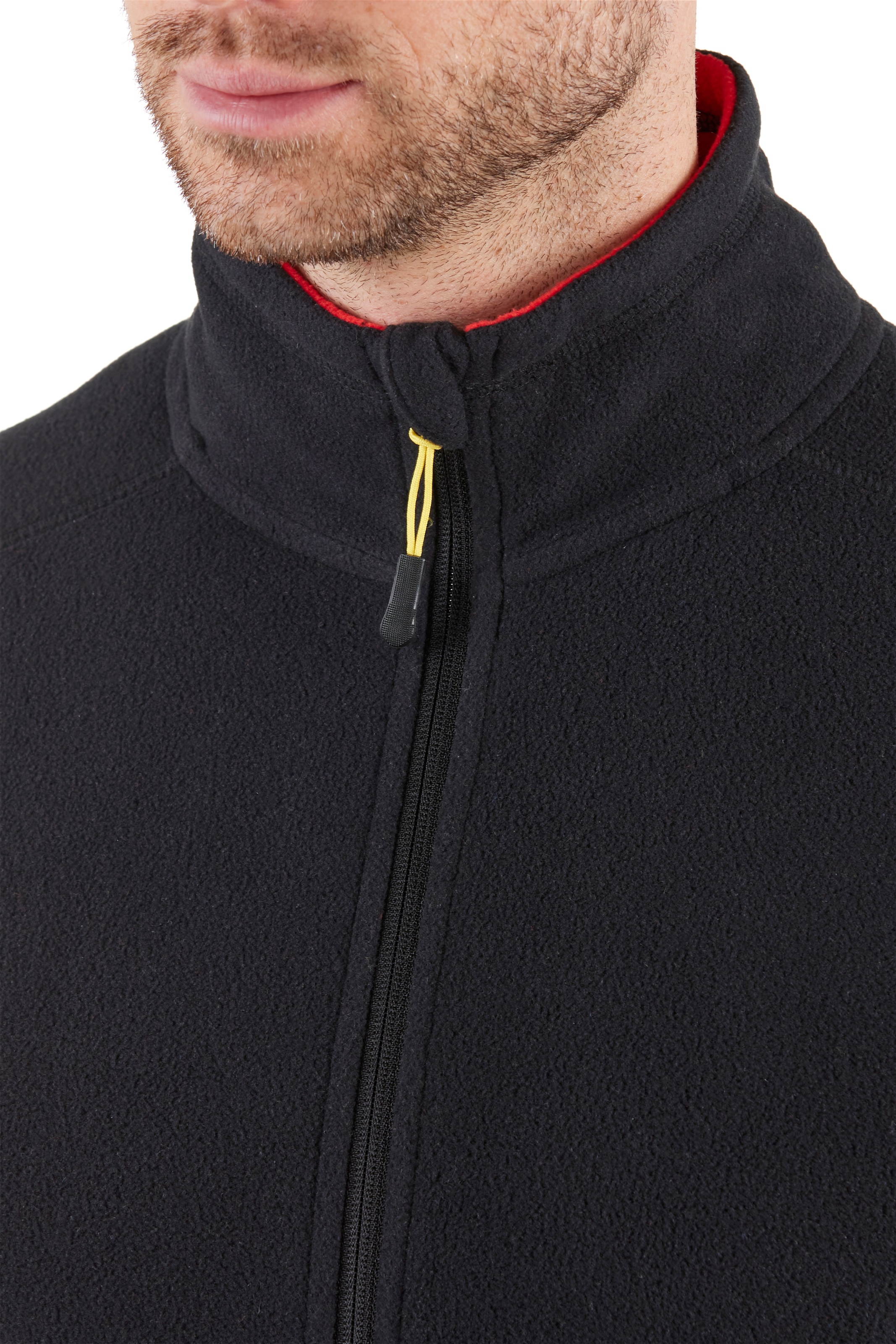 Northern Country Fleecejacke, perfekt zum Arbeiten, hoher Kragen, Bartschutz, 2 Vordertaschen