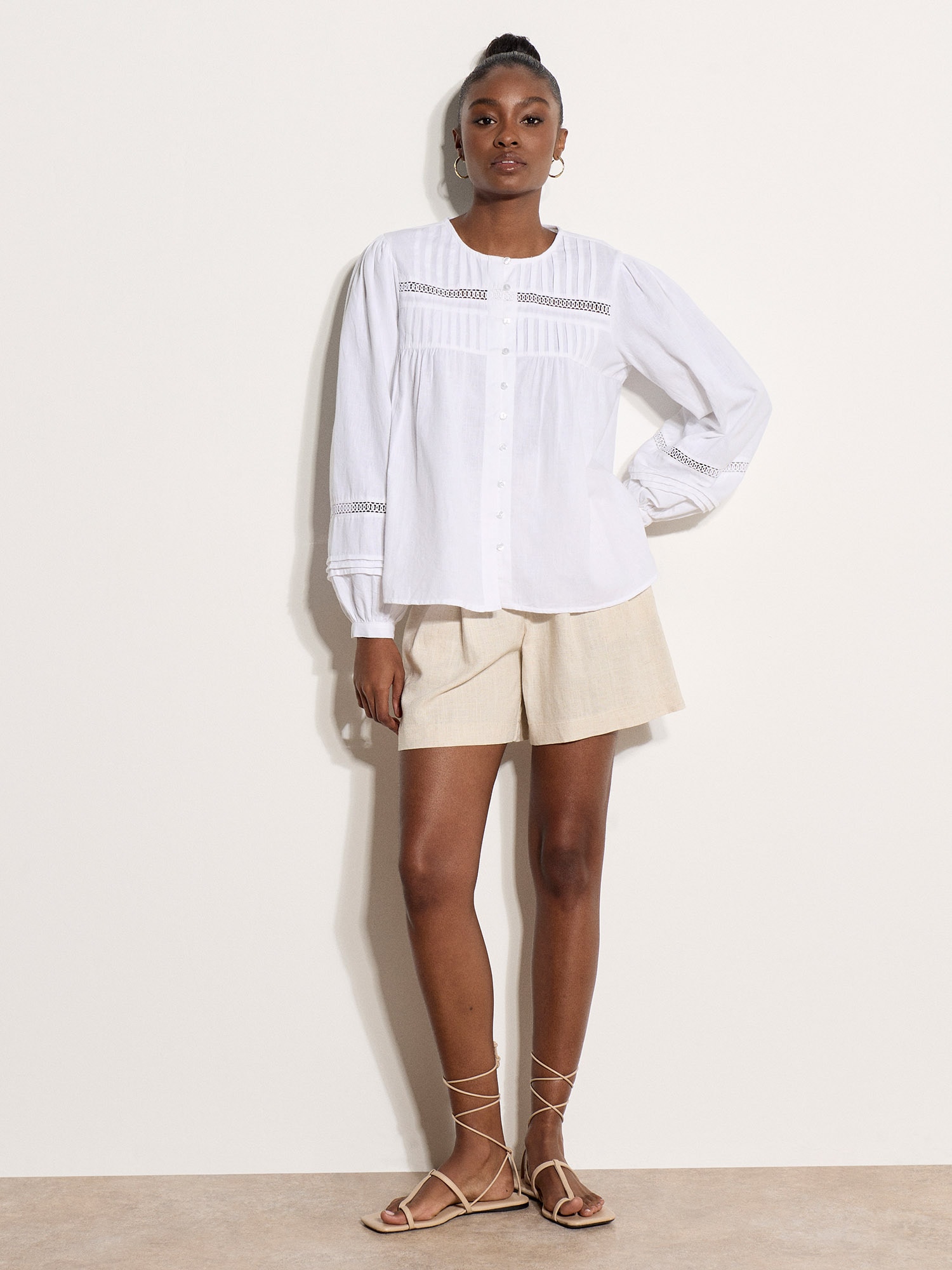 Apricot Klassische Bluse »Bluse« Häkelverzierungen