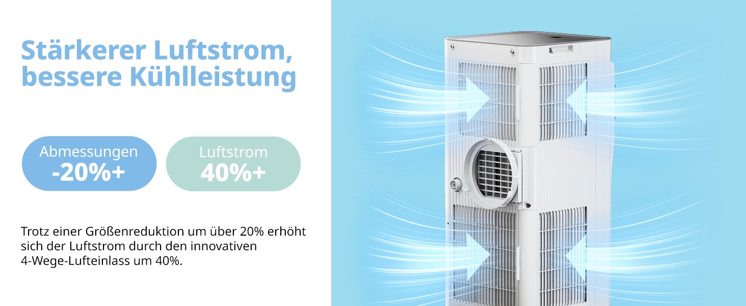 comfee 3-in-1-Klimagerät »»Easy Cool 7000« starker Luftstrom, App und Sprachsteuerung möglich«, für Räume bis zu 25 m², mit Temperatursensor