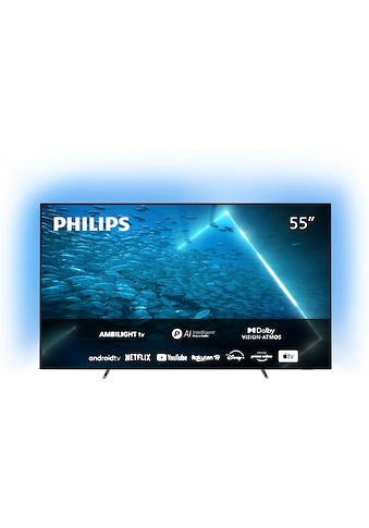 OLED-Fernseher »55OLED707/12«, 139 cm/55 Zoll, 4K Ultra HD, Smart-TV-Android TV