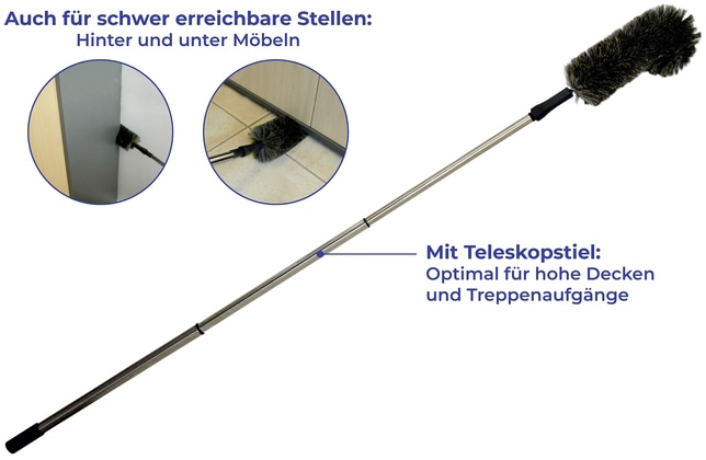 Maximex Staubbesen, (1 St.), aus Ziegenhaar, für empfindliche Oberflächen, ideal für Fensterrahmen