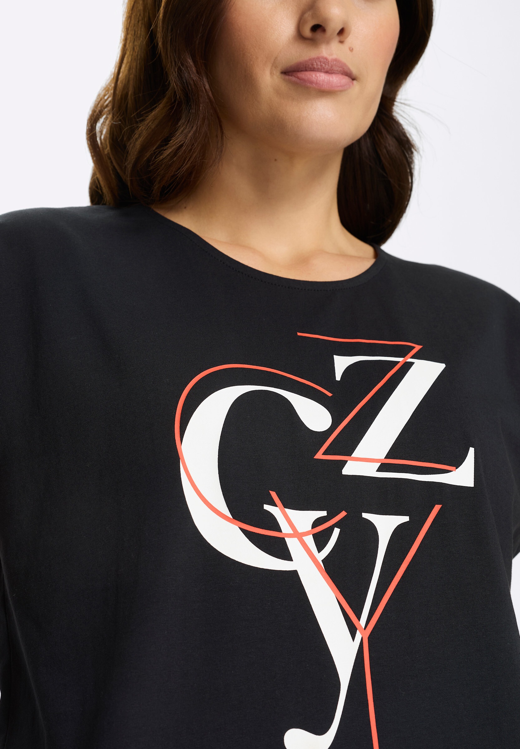 Sieh an! T-Shirt »Kurzarm-Shirt Kurzarmshirt mit Lettering-Print«