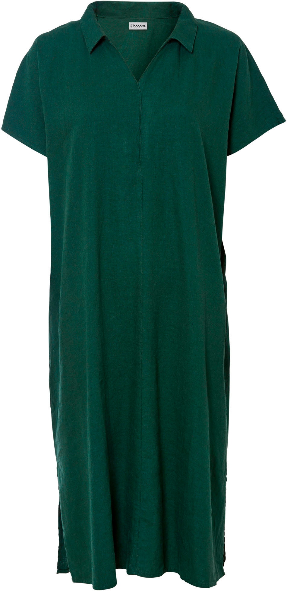 bonprix Tunikakleid »Kaftan-Kleid aus leichtem Leinen-Viskose-Mix« für den Alltag, aus Leinen-Viskose-Mix, weite Kaftan-Form