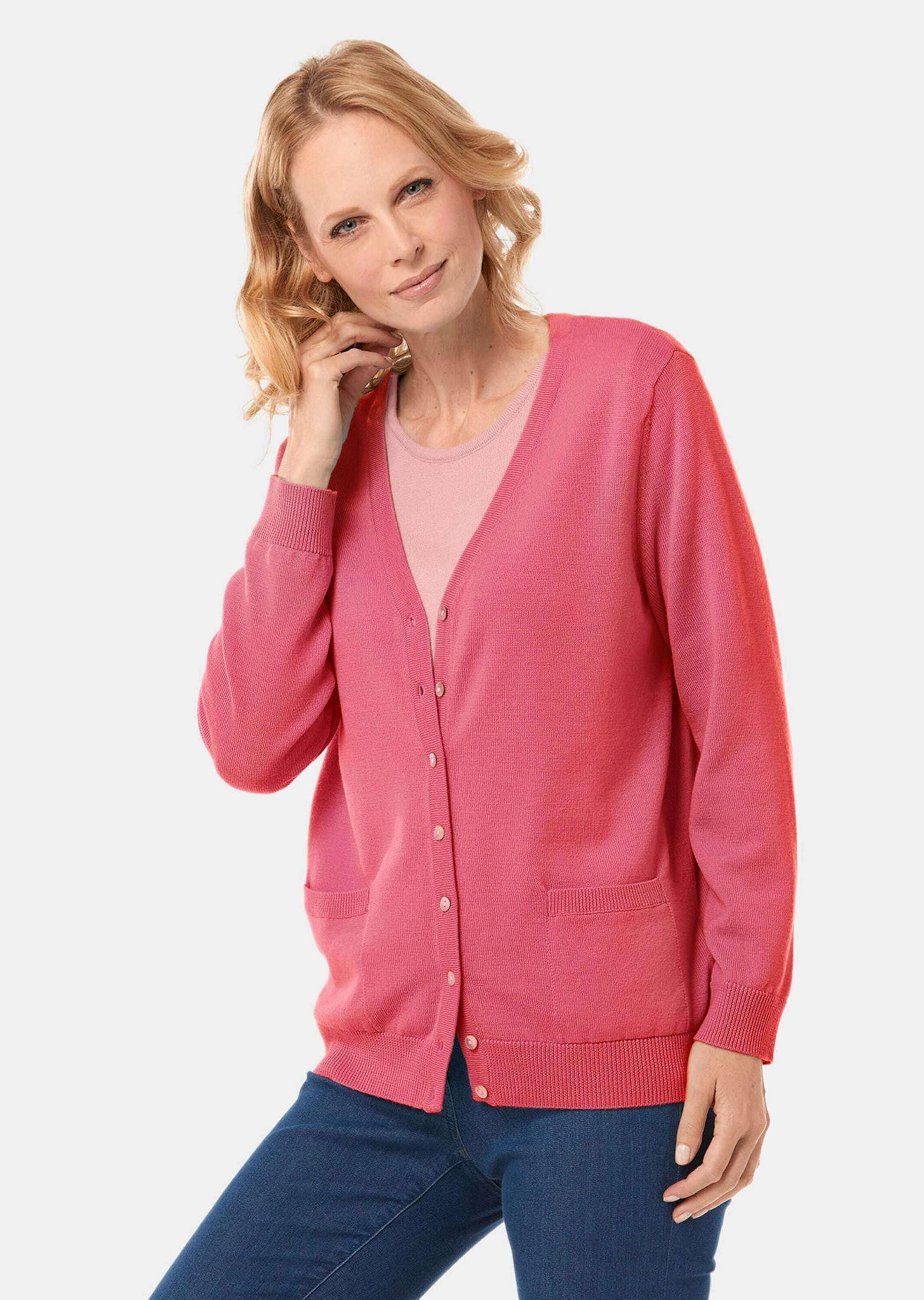 GOLDNER Strickjacke »Uni Merino-Cardigan Langarm«