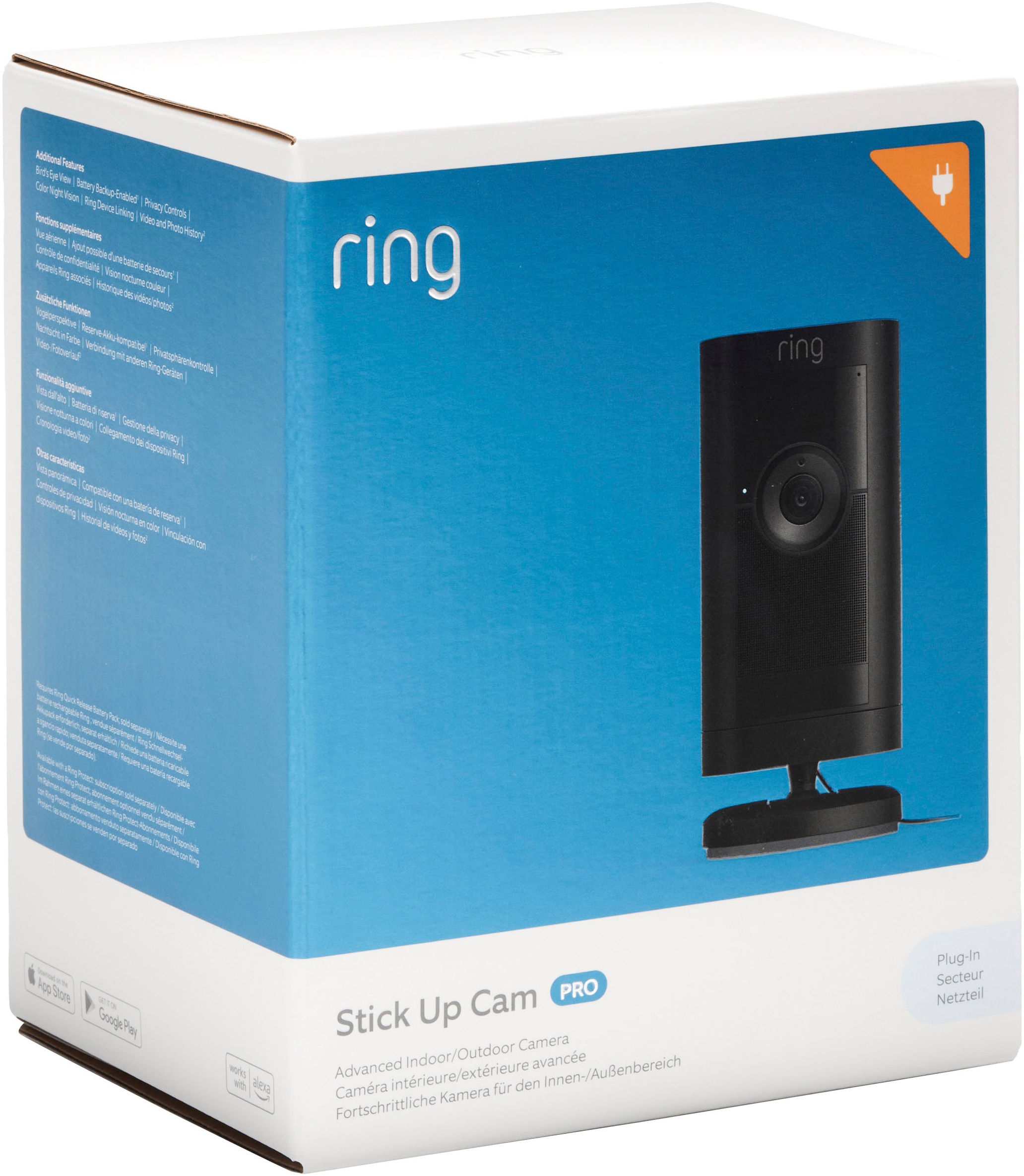 Ring Überwachungskamera »Stick Up Cam Pro Plugin«, Innenbereich-Außenbereich