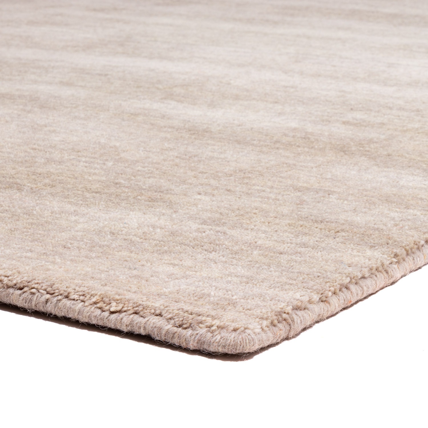 morgenland Wollteppich »Uni - Gabbeh Teppich - Softy«, rund, 1,6 mm Höhe, Gabbeh Optik, Uni Farben, reine Wolle, sehr weicher Flor, Wohnzimmer