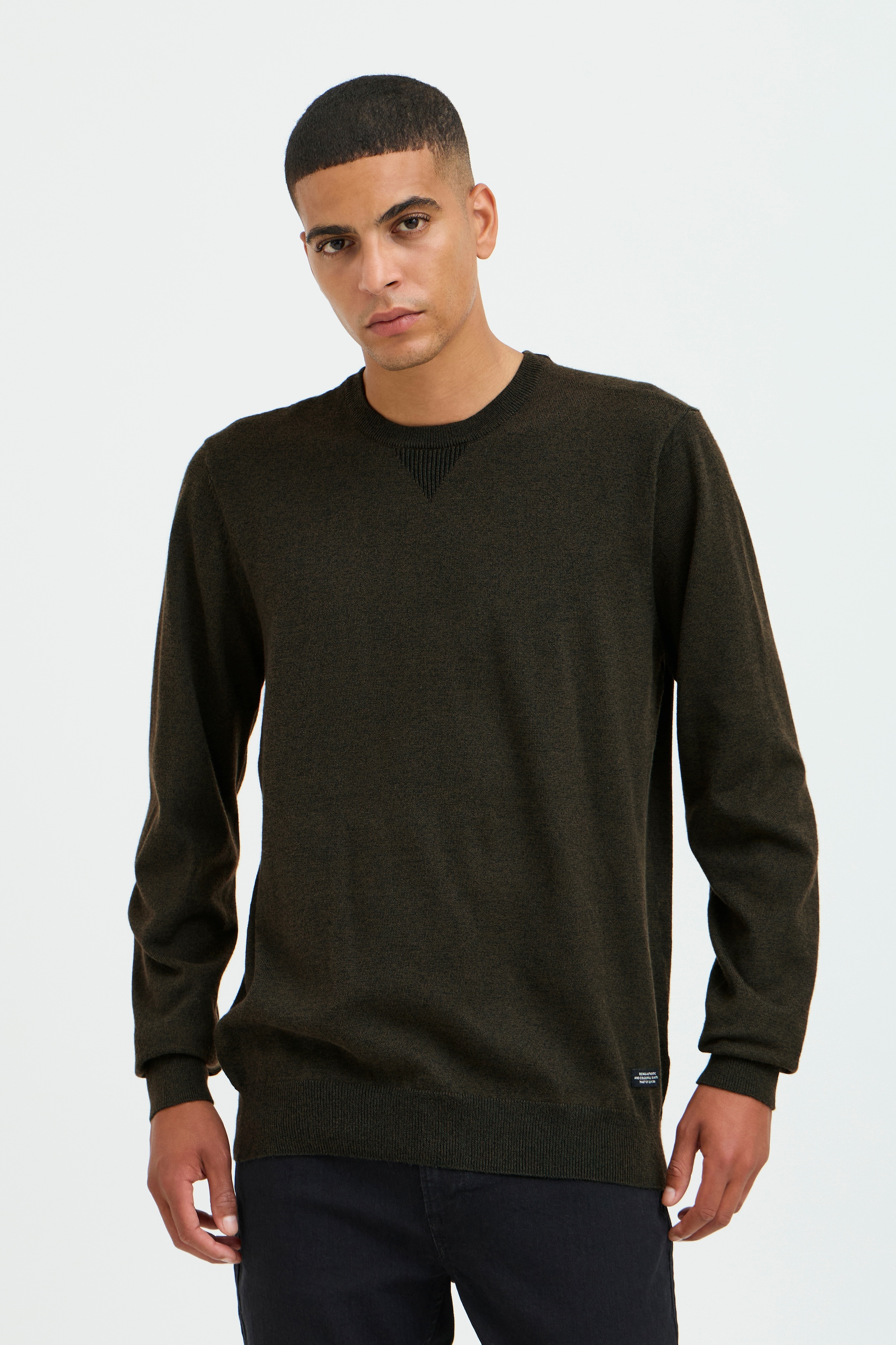 Blend Rundhalspullover »Pullover« Kunstfaser,
