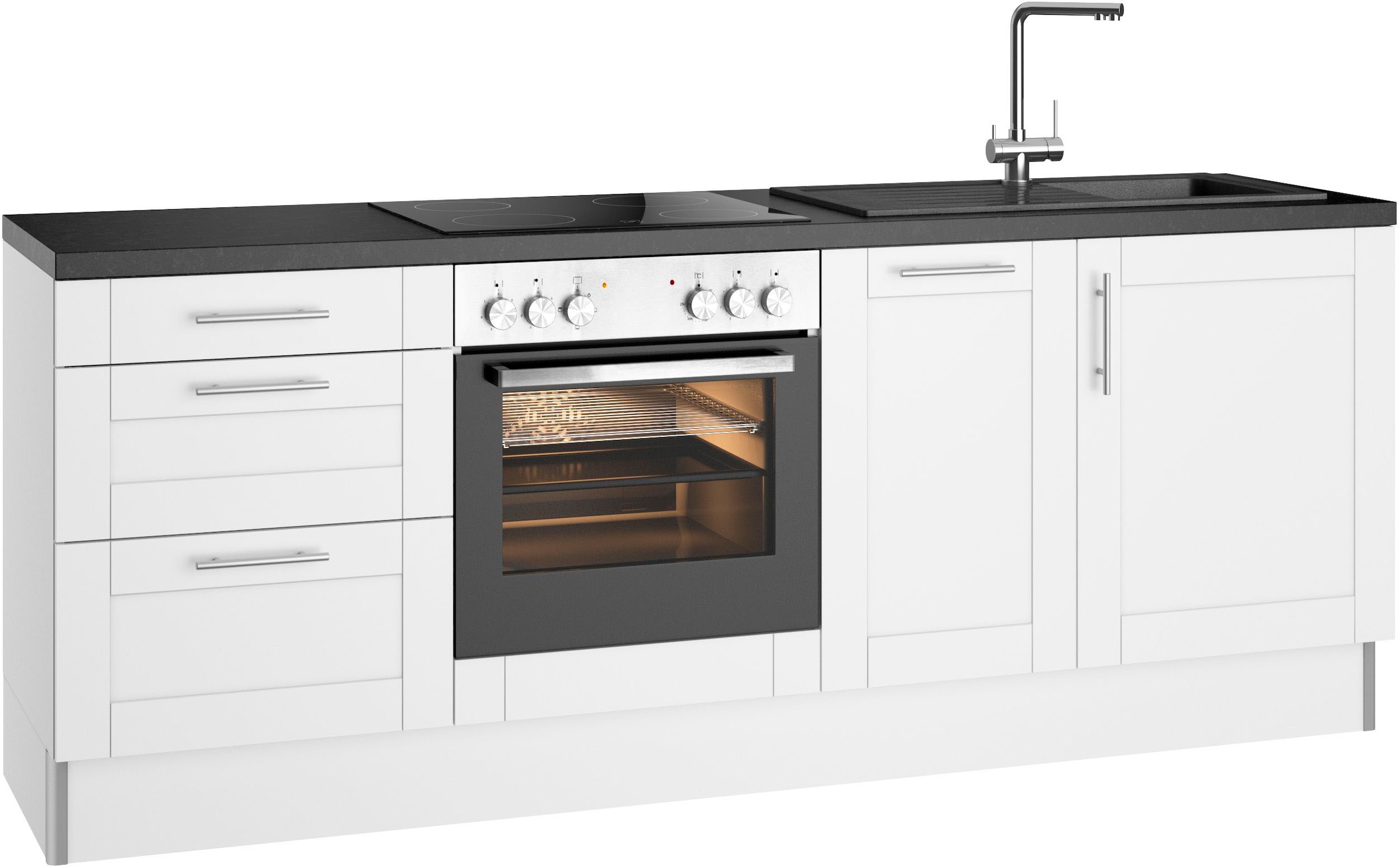 OPTIFIT Küche »Ahus«, 225 cm breit,wahlweise mit E-Geräten,Soft Close  Funktion, MDF Fronten kaufen bei OTTO