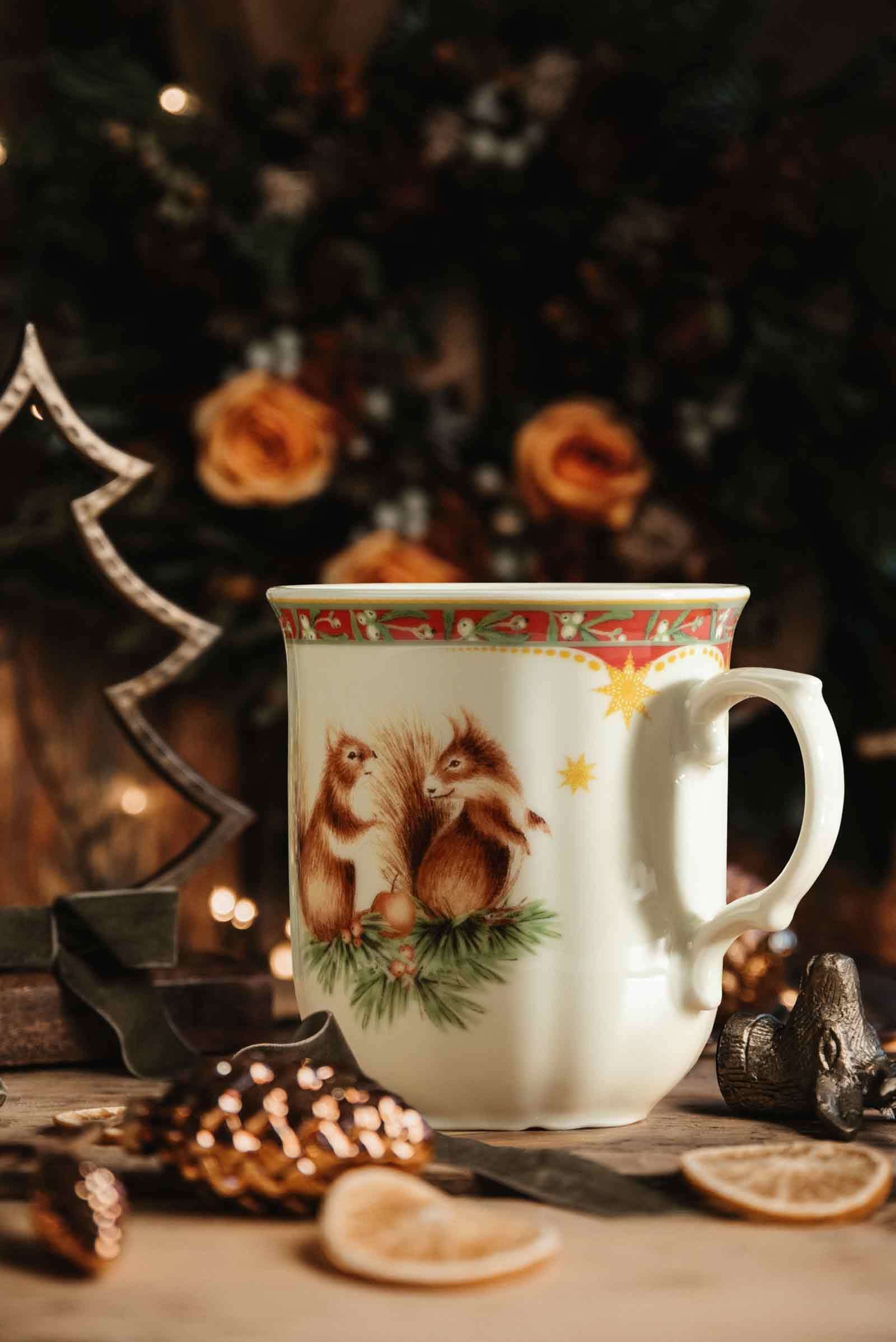 Seltmann Weiden Becher »Becher mit Henkel Marieluise Weihnachtsnostalgie 270 ml 6er Set creme«