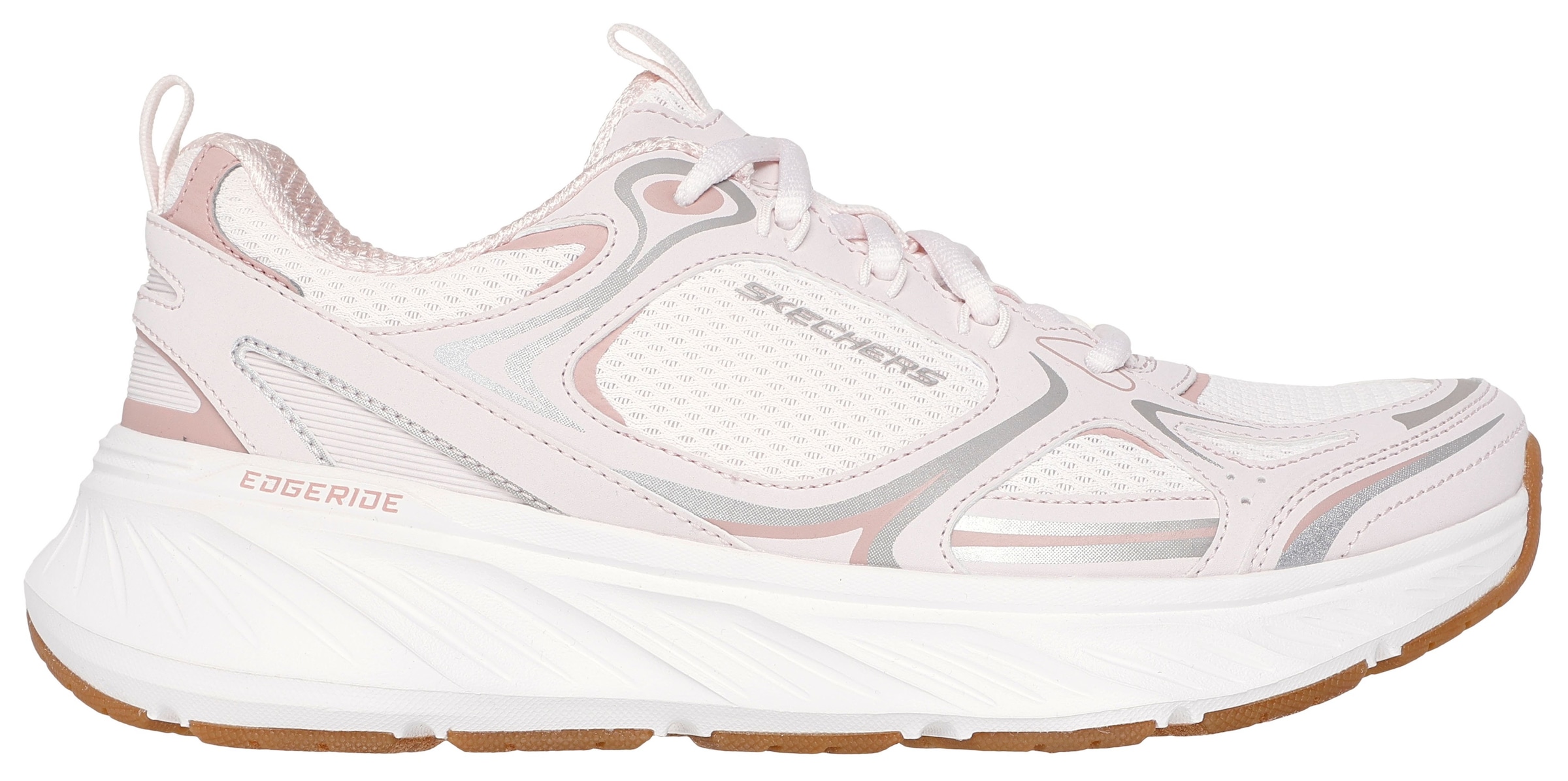 Skechers Sneaker »EDGERIDE-SILVER ECLIPSE«, Retro Sneaker, Schnürschuh mit Metallic-Besätzen