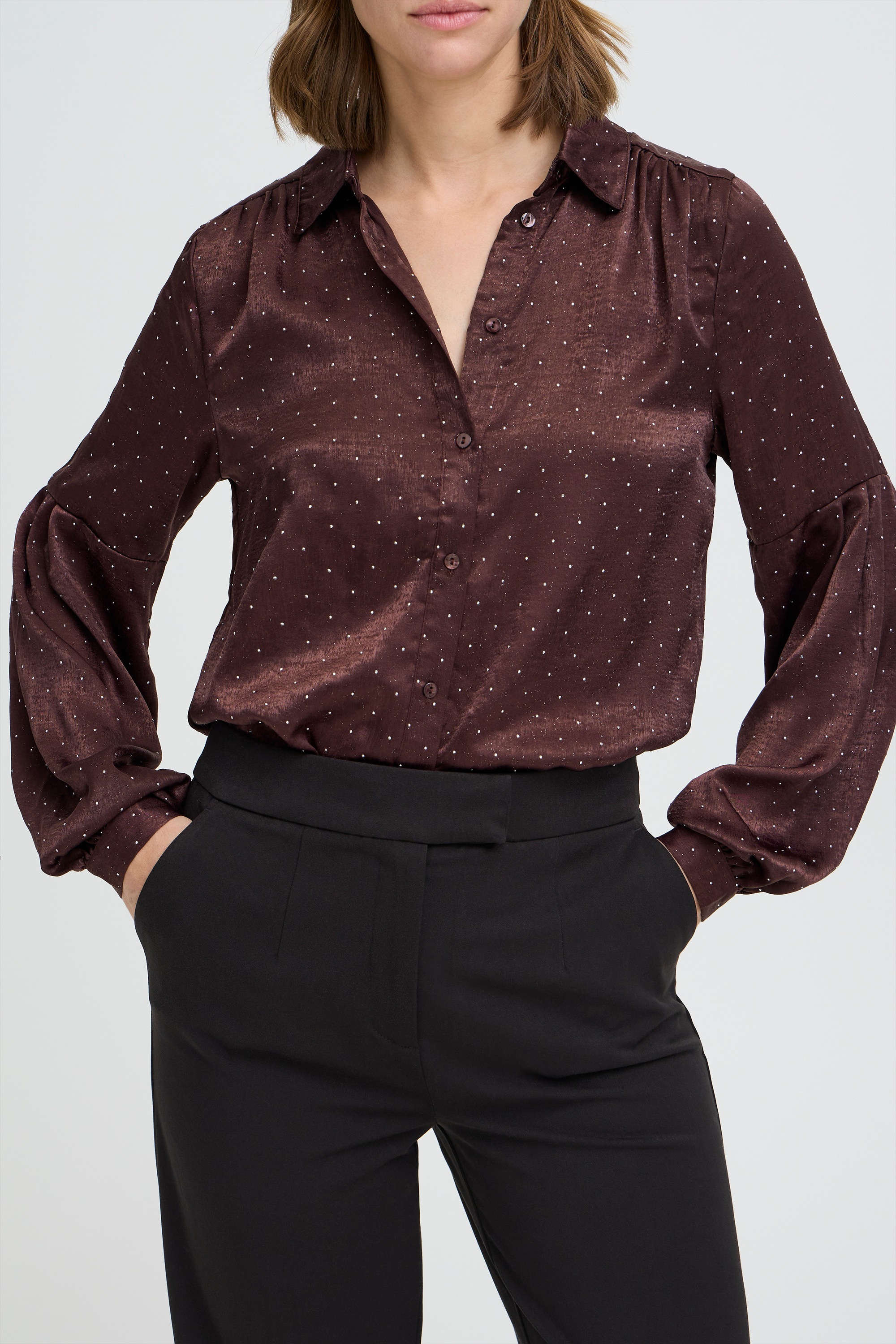b.young Hemdbluse »Damen Hemd langarm BYHALLE«
