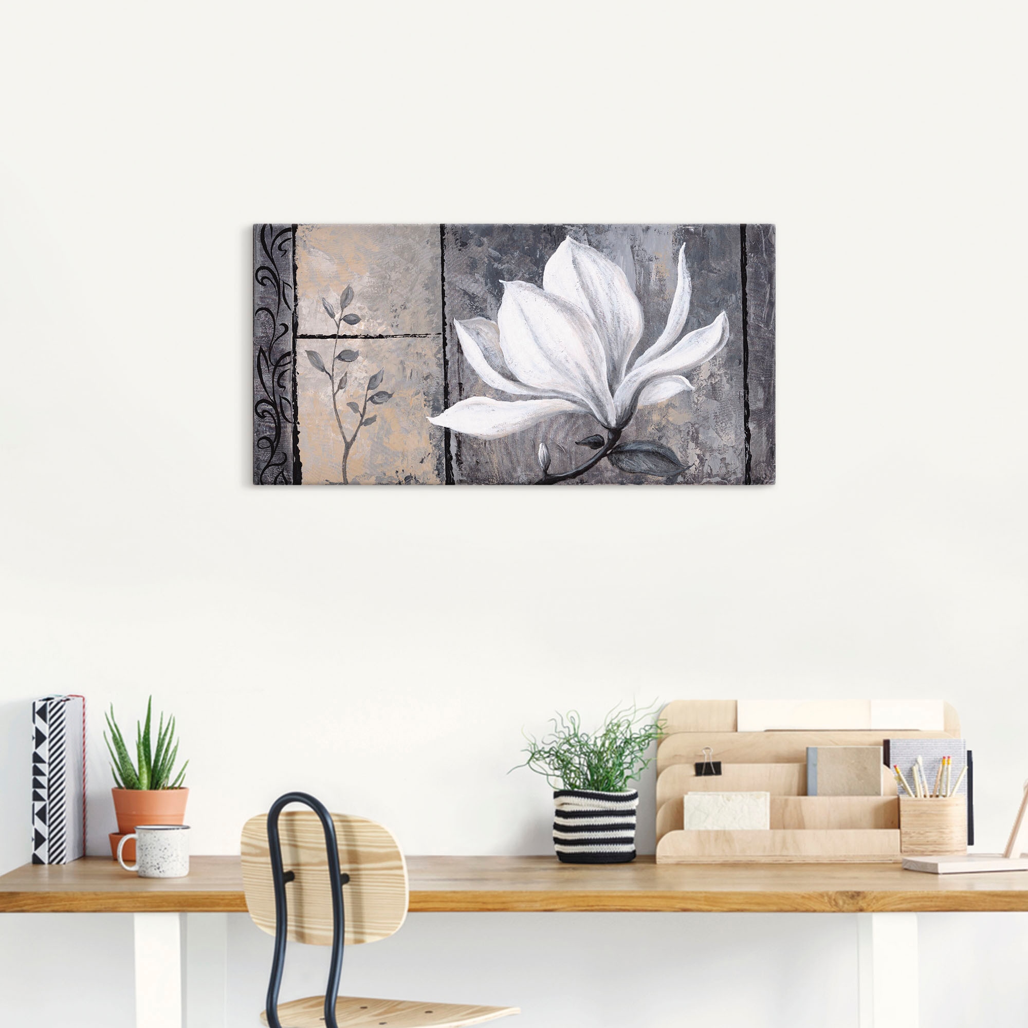 Artland Leinwandbild »Klassische Magnolie« Blumen 1 Stk. tlg. auf Holzrahmen gespannt