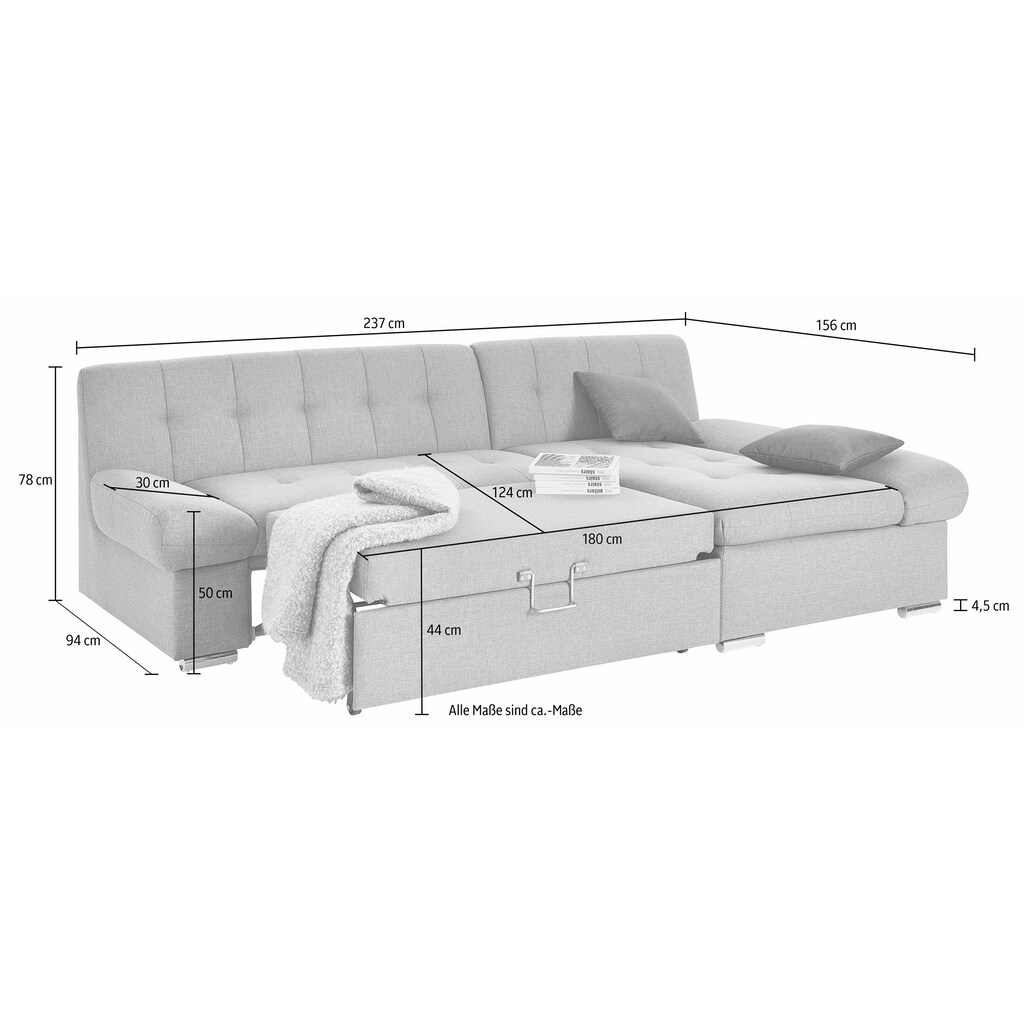 TRENDMANUFAKTUR Ecksofa