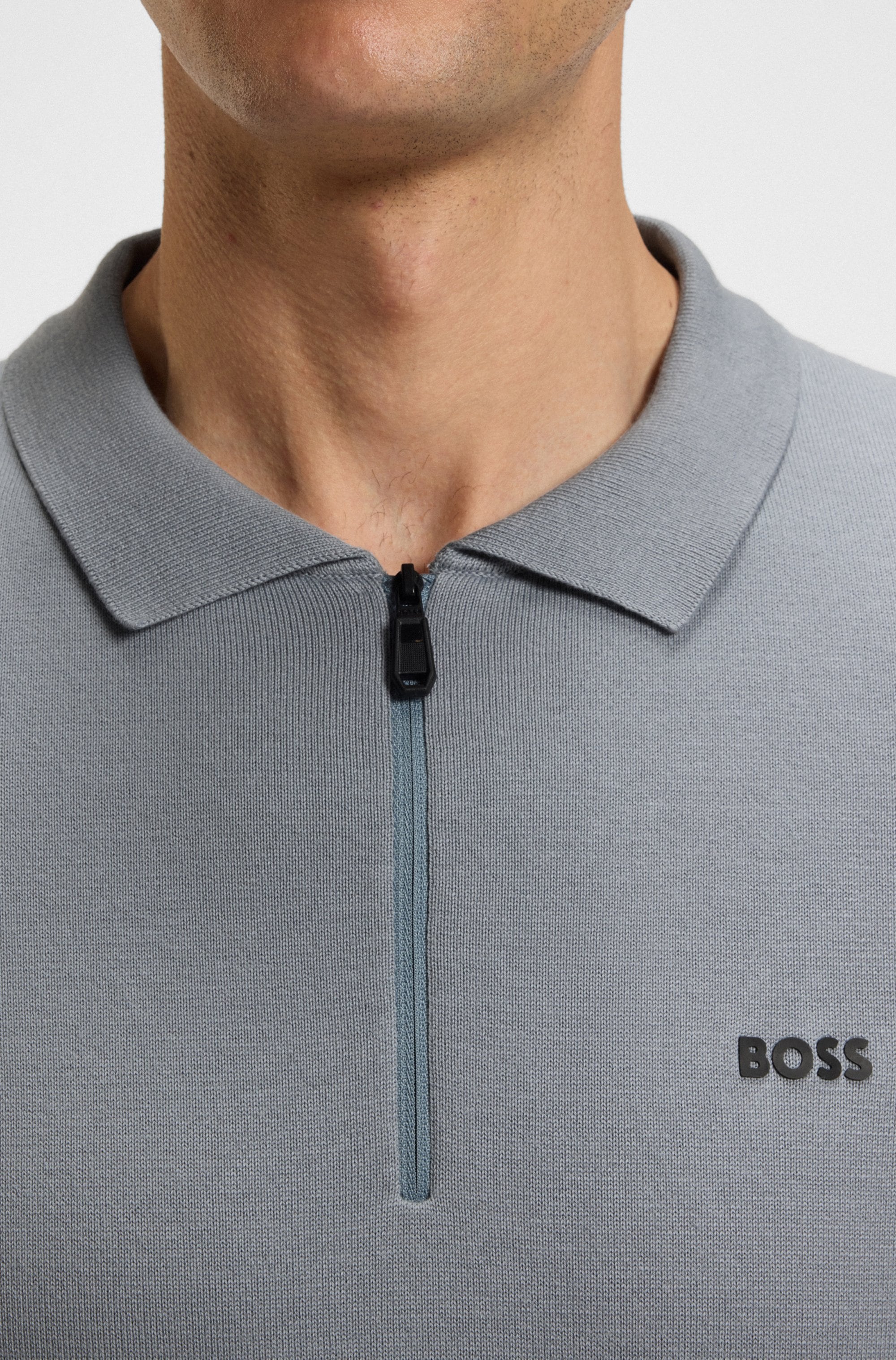 BOSS GREEN Kurzarmpullover »K Ever-X PS«, mit Perforierungen zur Belüftung
