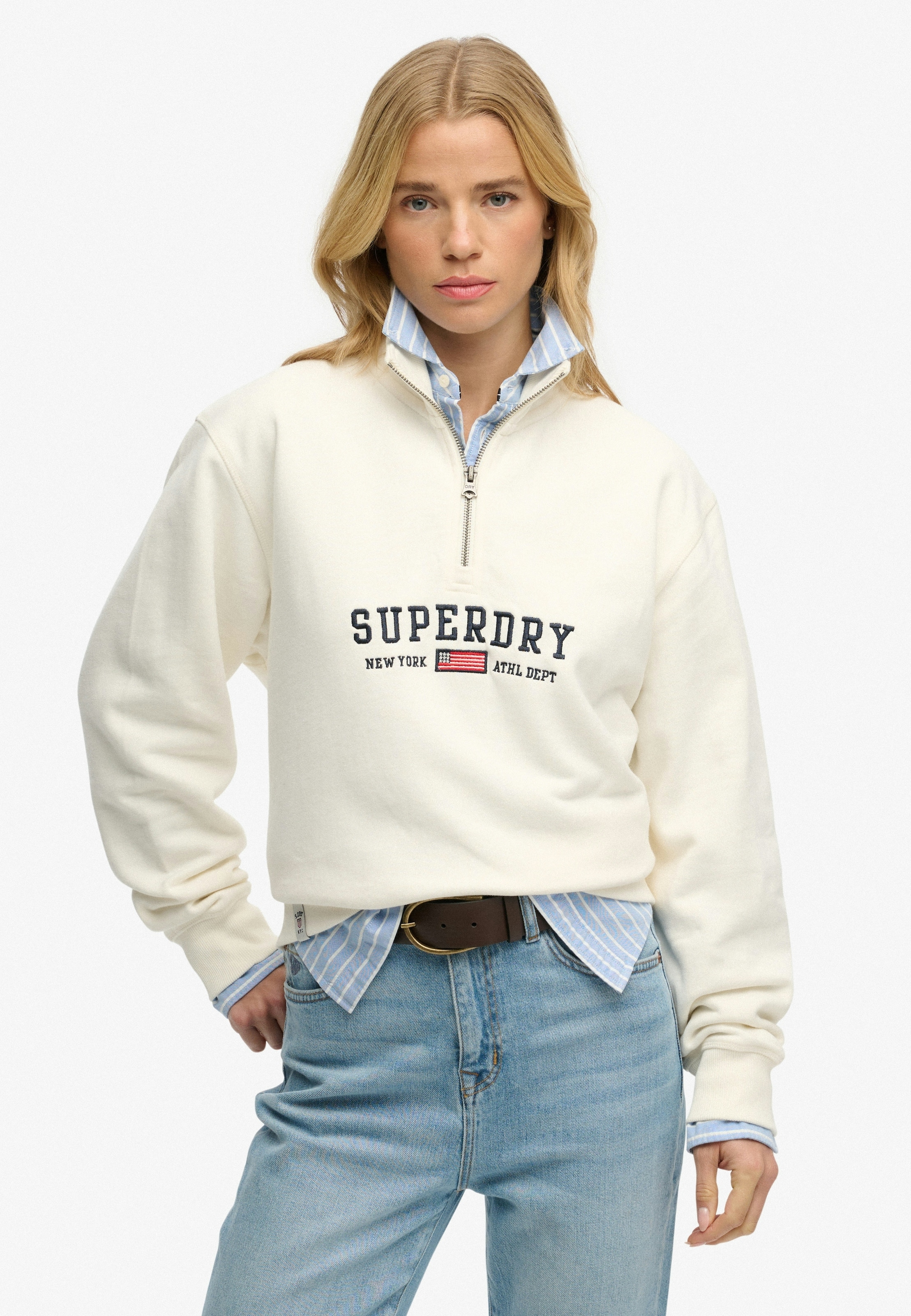 Superdry Sweatshirt »ATH ESS GRAPHIC HALF ZIP«
