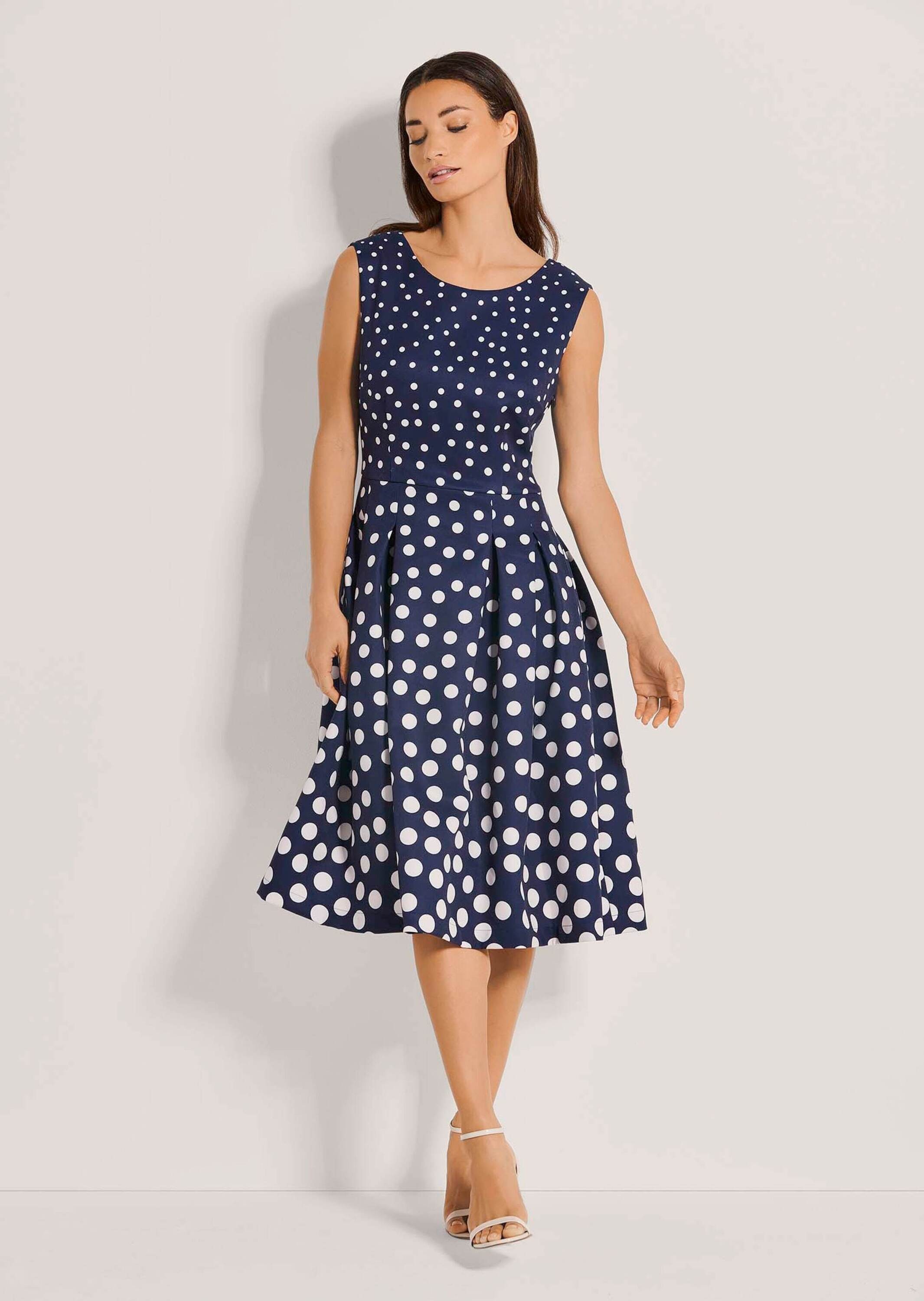 MADELEINE Sommerkleid »Kleid Kurzarm Tupfenkleid in Midilänge«