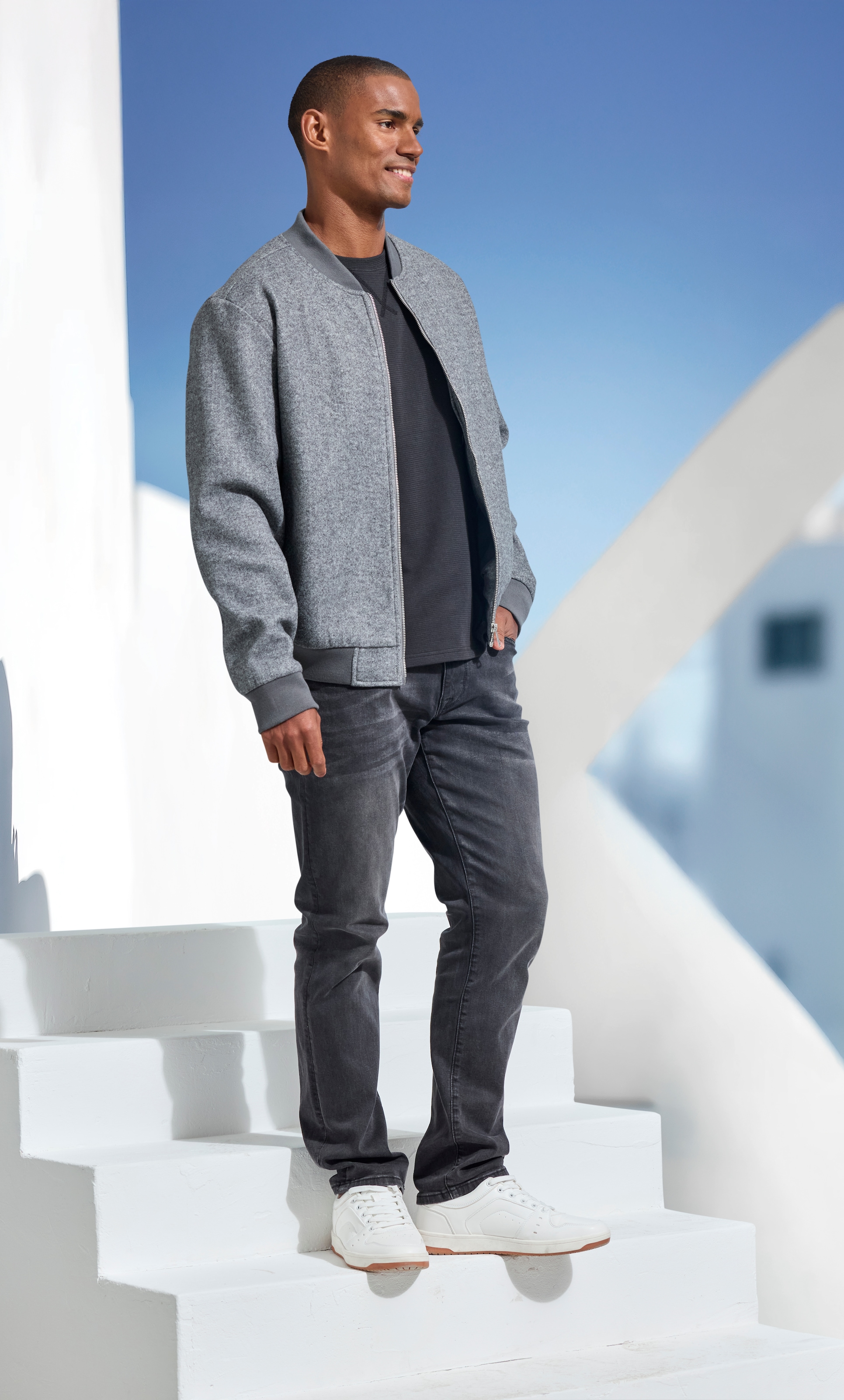 John Devin 5-Pocket-Jeans »Straight-fit Jeans«, aus elastischer Denim-Qualität