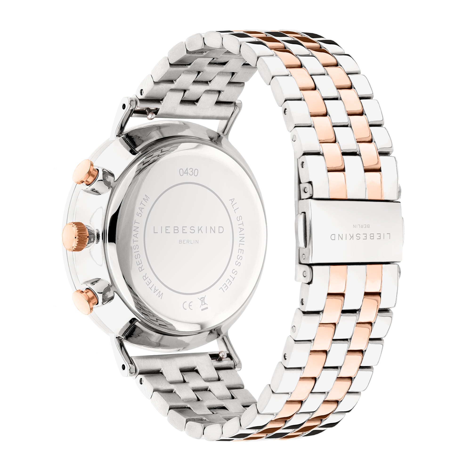 Liebeskind Berlin »Modern Chronograph« Quarzuhr, Armbanduhr, Damenuhr, Edelstahlarmband, analog