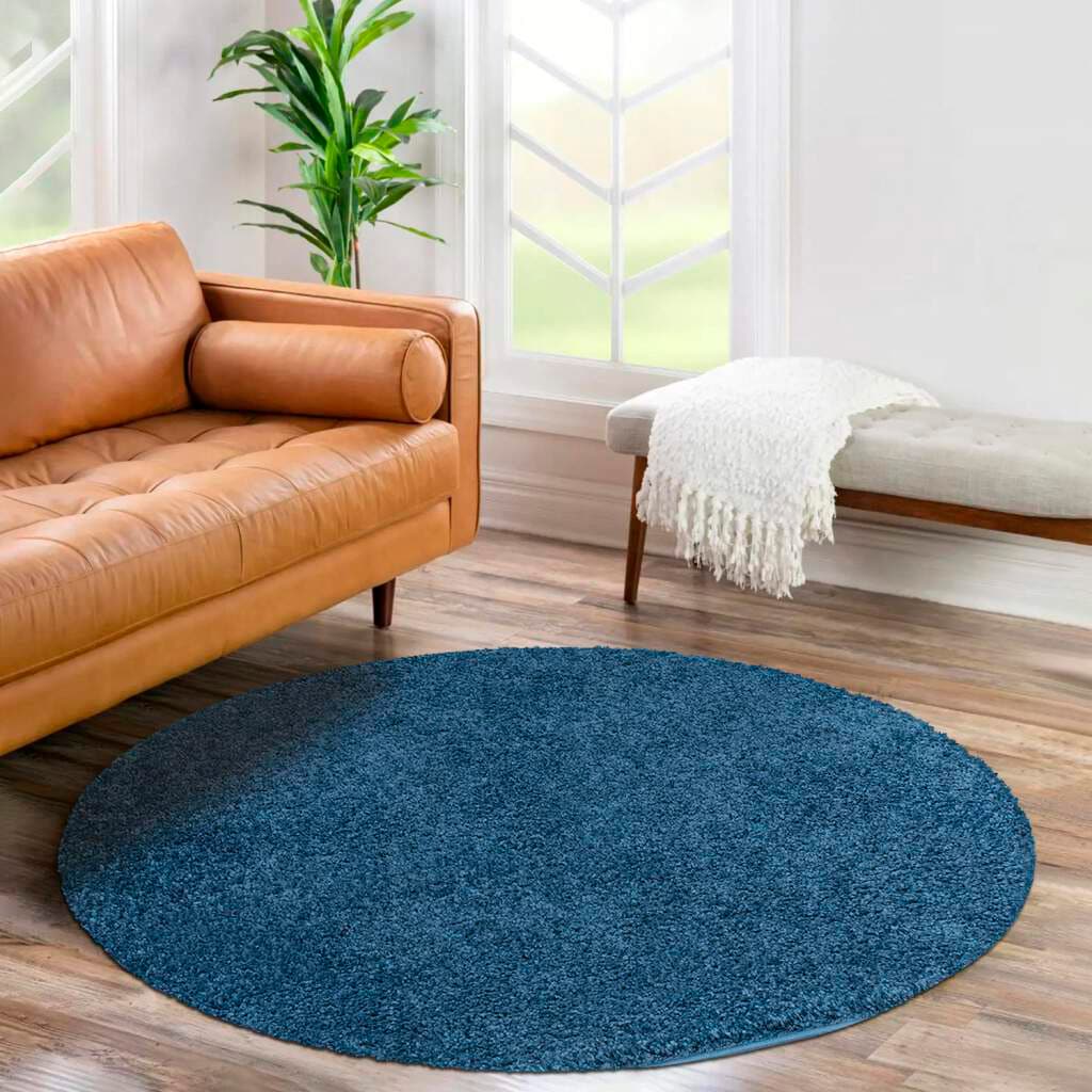 Carpet City Hochflor-Teppich »City Shaggy«, rund, 30 mm Höhe, Teppich Einfarbig Uni, besonders flauschig-weich