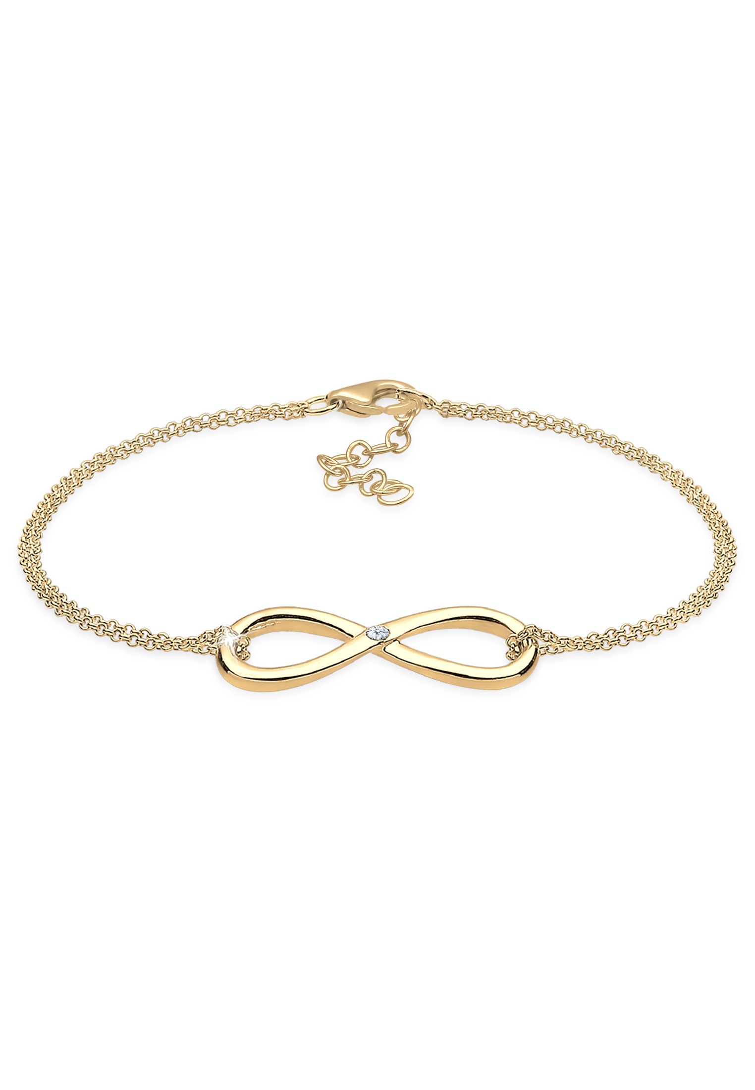 Elli DIAMONDS Armband »Infinity Ewig Diamant (0.03 ct.) 925 Silber«