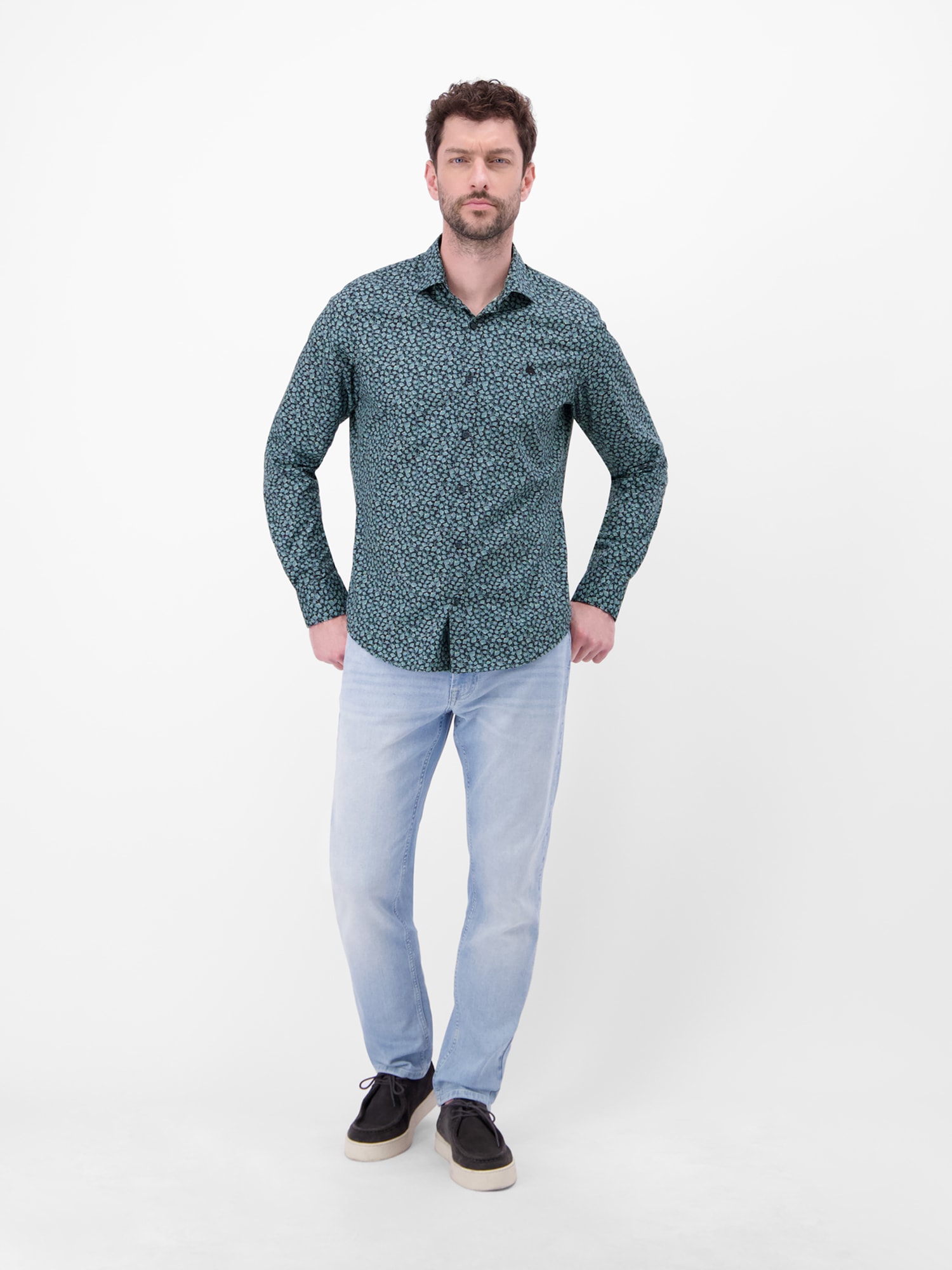 LERROS Langarmhemd »Langarmhemd mit trendigem Printmuster«