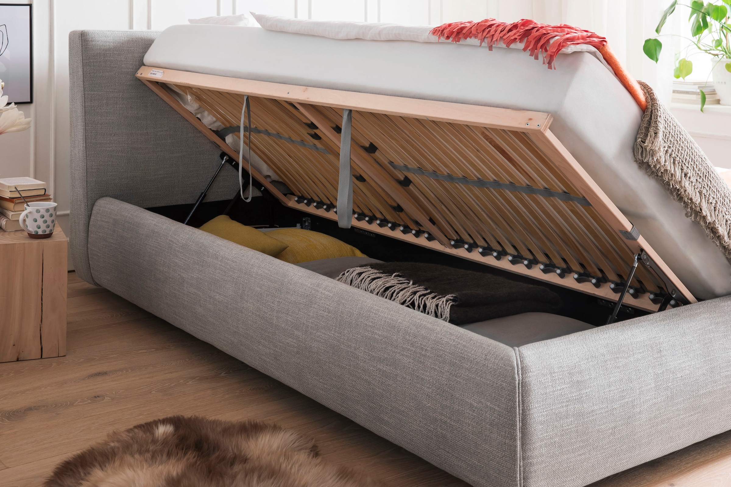 meise.möbel Polsterbett »Atesio« Wahlweise mit Lattenrost, Matratze und Bettkasten