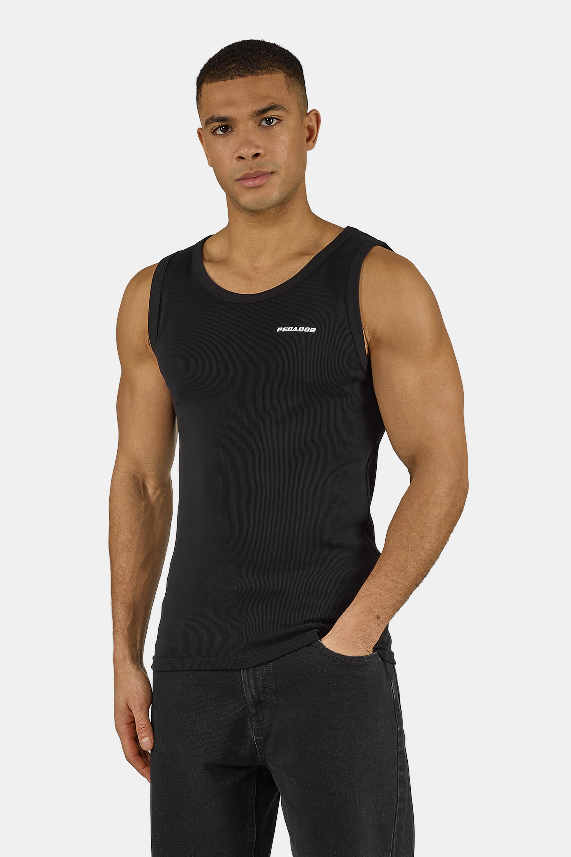 PEGADOR Muscleshirt »Logo Rib Undershirt« Baumwollmischung, regular fit