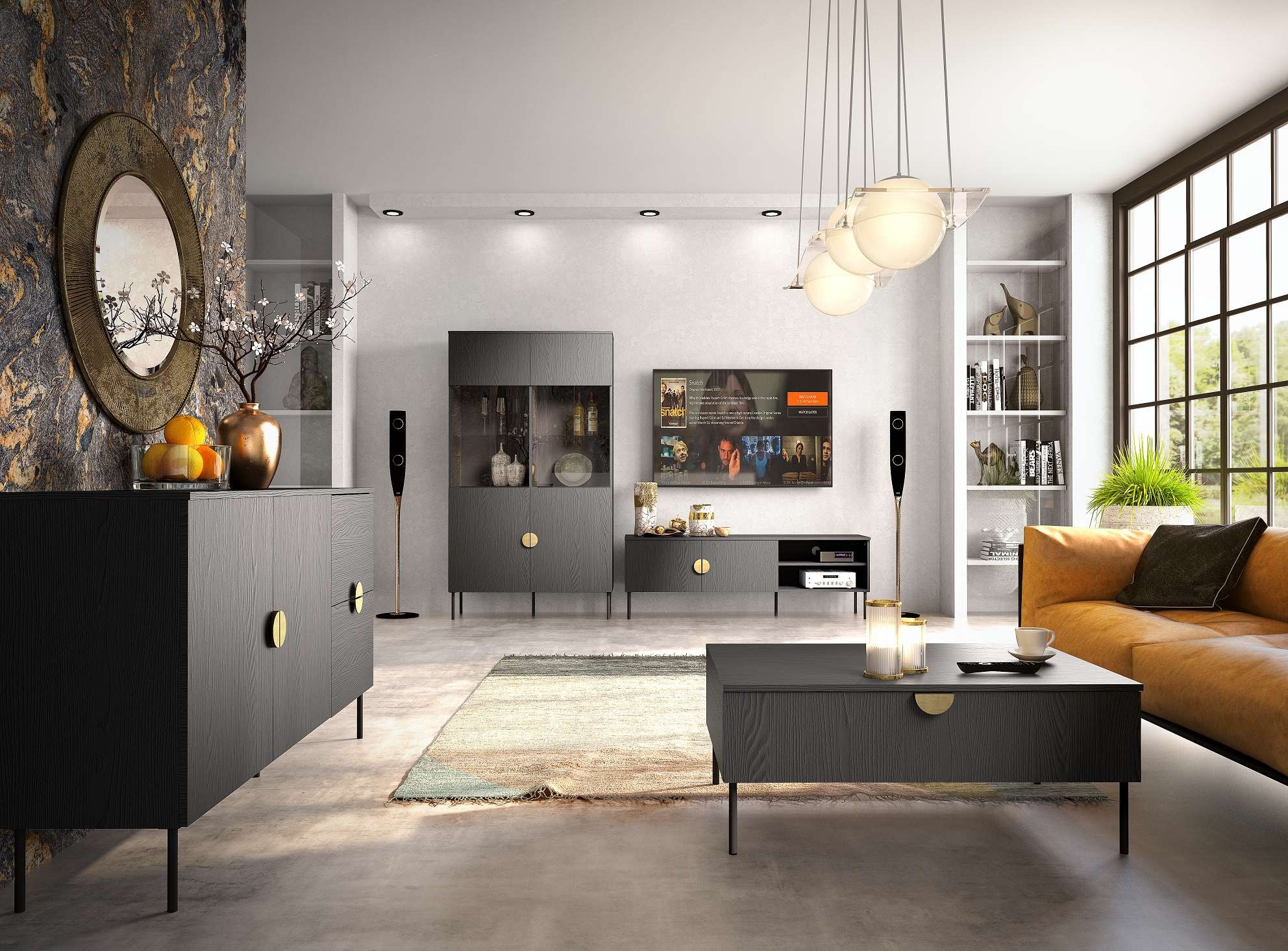 Home affaire Vitrine »BELLOT Vitrineschrank mit 2 Türen, verglast, mit viel Stauraum« Standvitrine/Glasvitrine, matt Hochschrank, Maße B/T/H: 106/40/187 cm