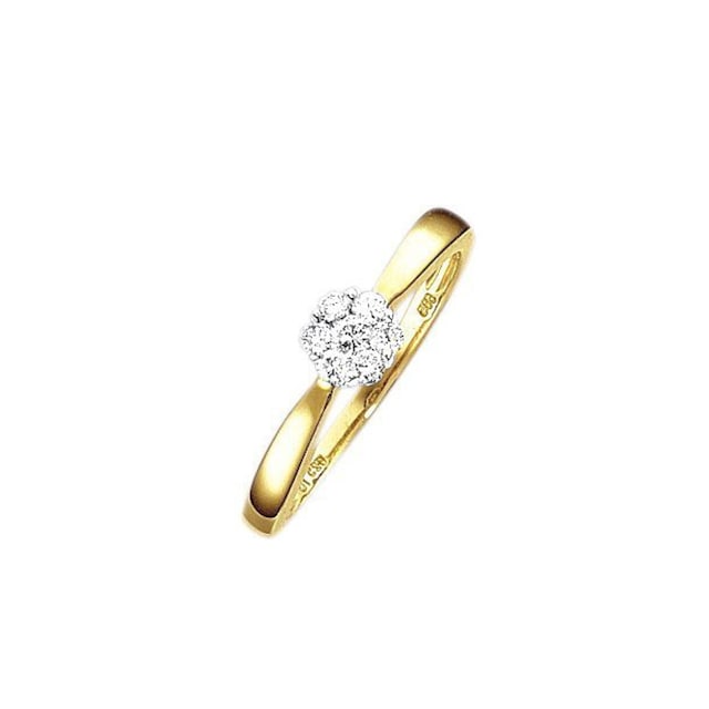 Firetti Solitärring »Schmuck Geschenk Gold 585 Damenring Verlobungsring  Goldring LIEBE«, zu Kleid, Shirt, Jeans, Sneaker! Anlass Geburtstag  Weihnachten im OTTO Online Shop