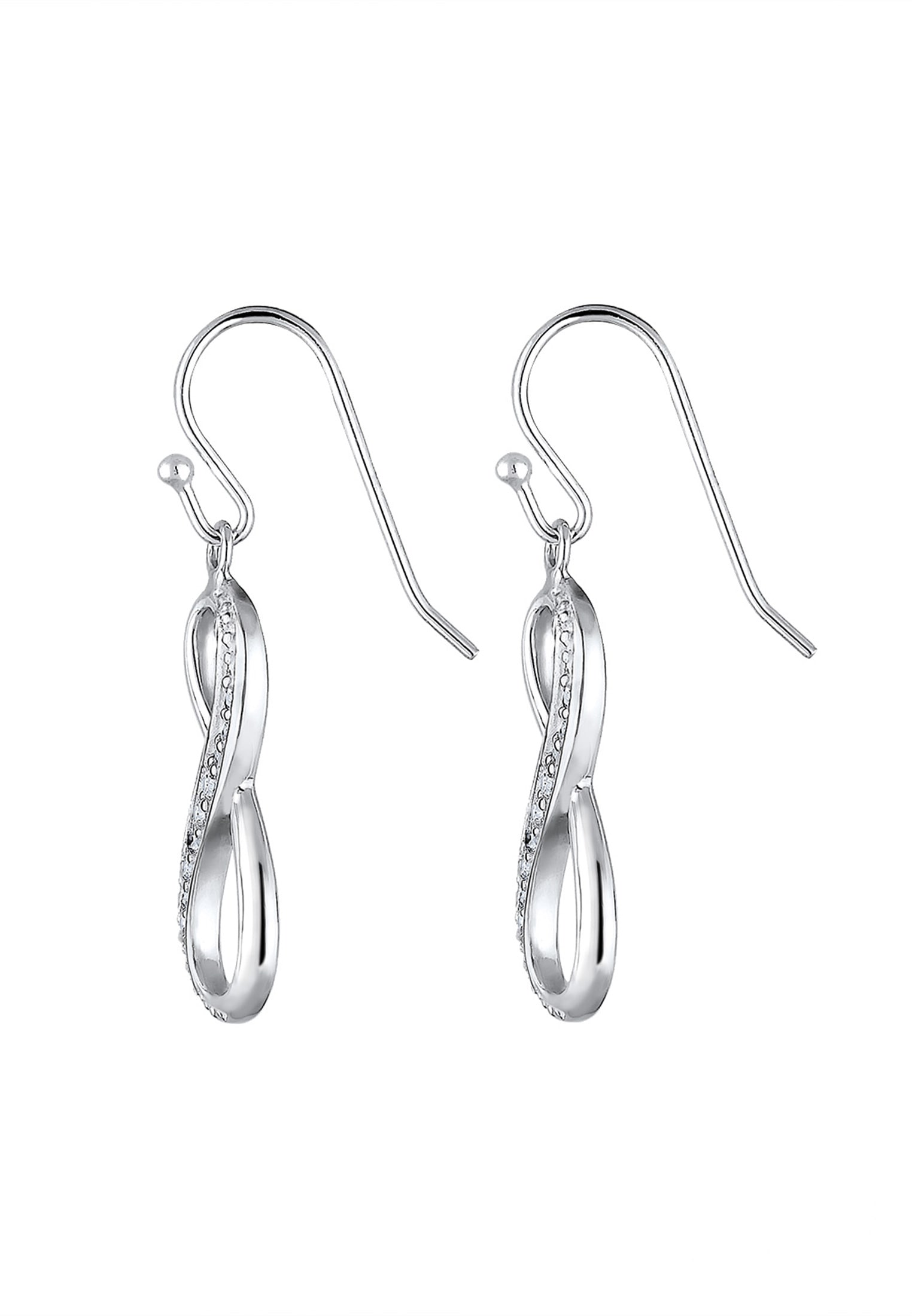 Elli Paar Ohrhänger »Ohrringe Infinity Zirkonia 925 Sterling Silber«