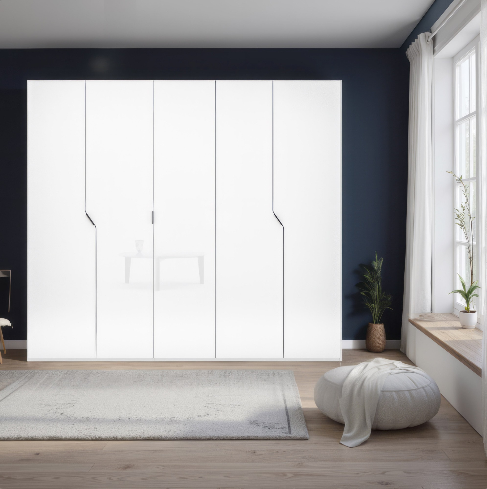 INOSIGN Kleiderschrank »AMETISTA, Drehtürenschrank, designgeformten Fronten«, Made in Italy, hochglanz lackiert, Basisausführung, Zubehör extra