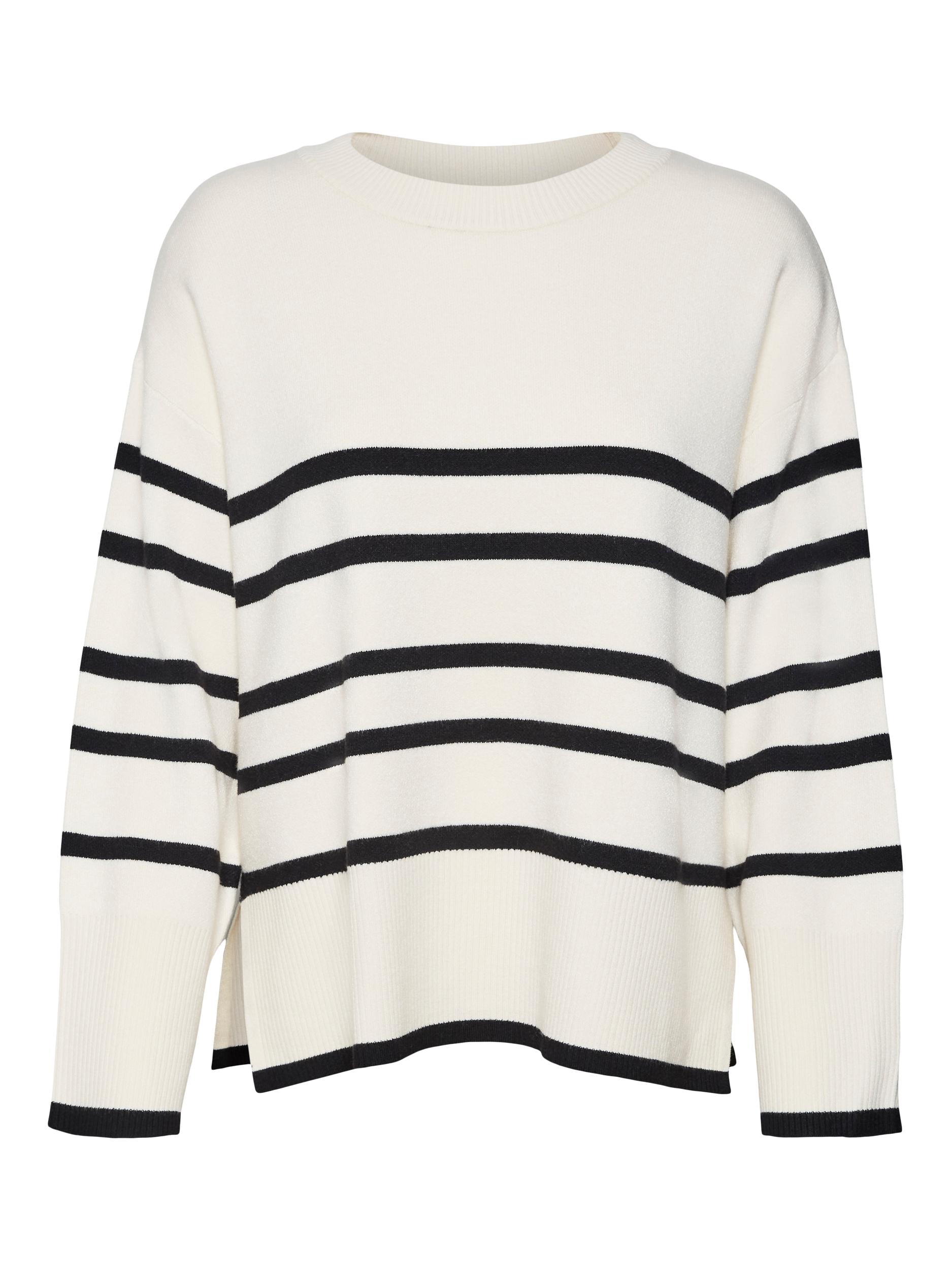 Vero Moda Rundhalspullover »VMSABA LS O-NECK STRIPE PULLOVER GA NOOS«, mit Streifenmuster