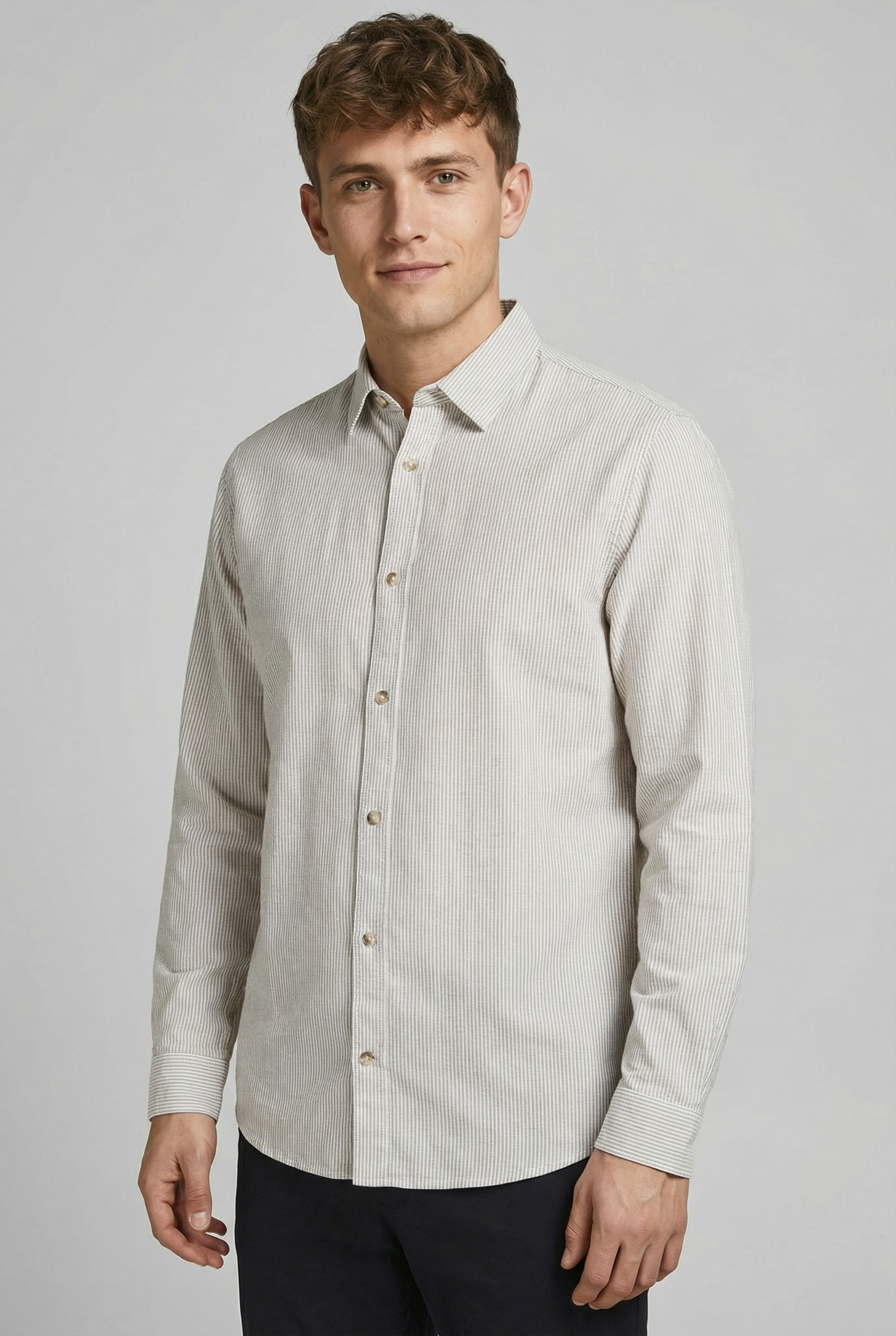Jack & Jones Langarmhemd »JJESUMMER LINEN BLEND SHIRT L/S SN« Baumwollmischung, regular fit