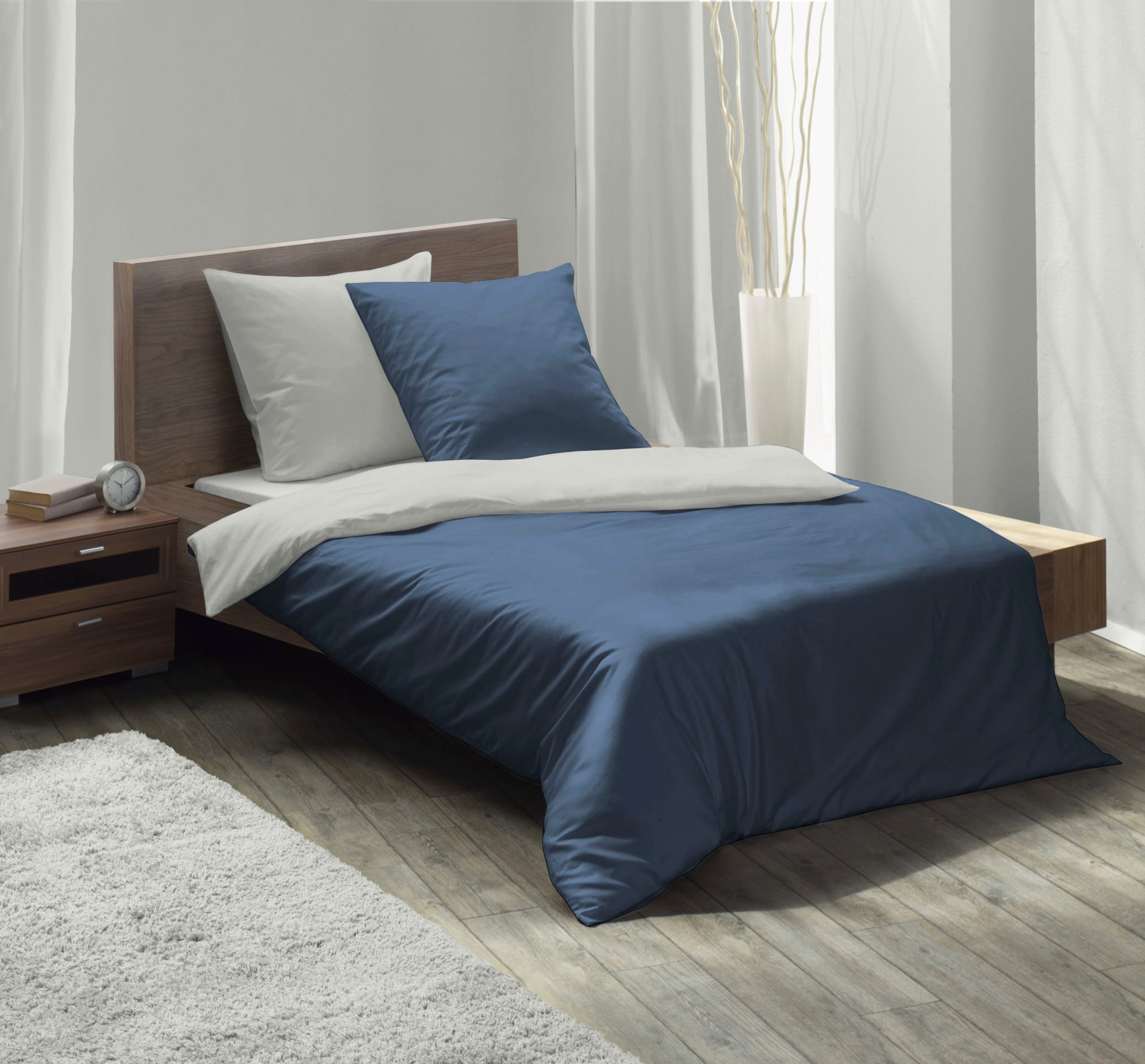 fleuresse Wendebettwäsche »Lech W 4158« 2 Stk. tlg. Edelflanell, Baumwolle, in Gr. 135x200, 155x220, 200x200cm