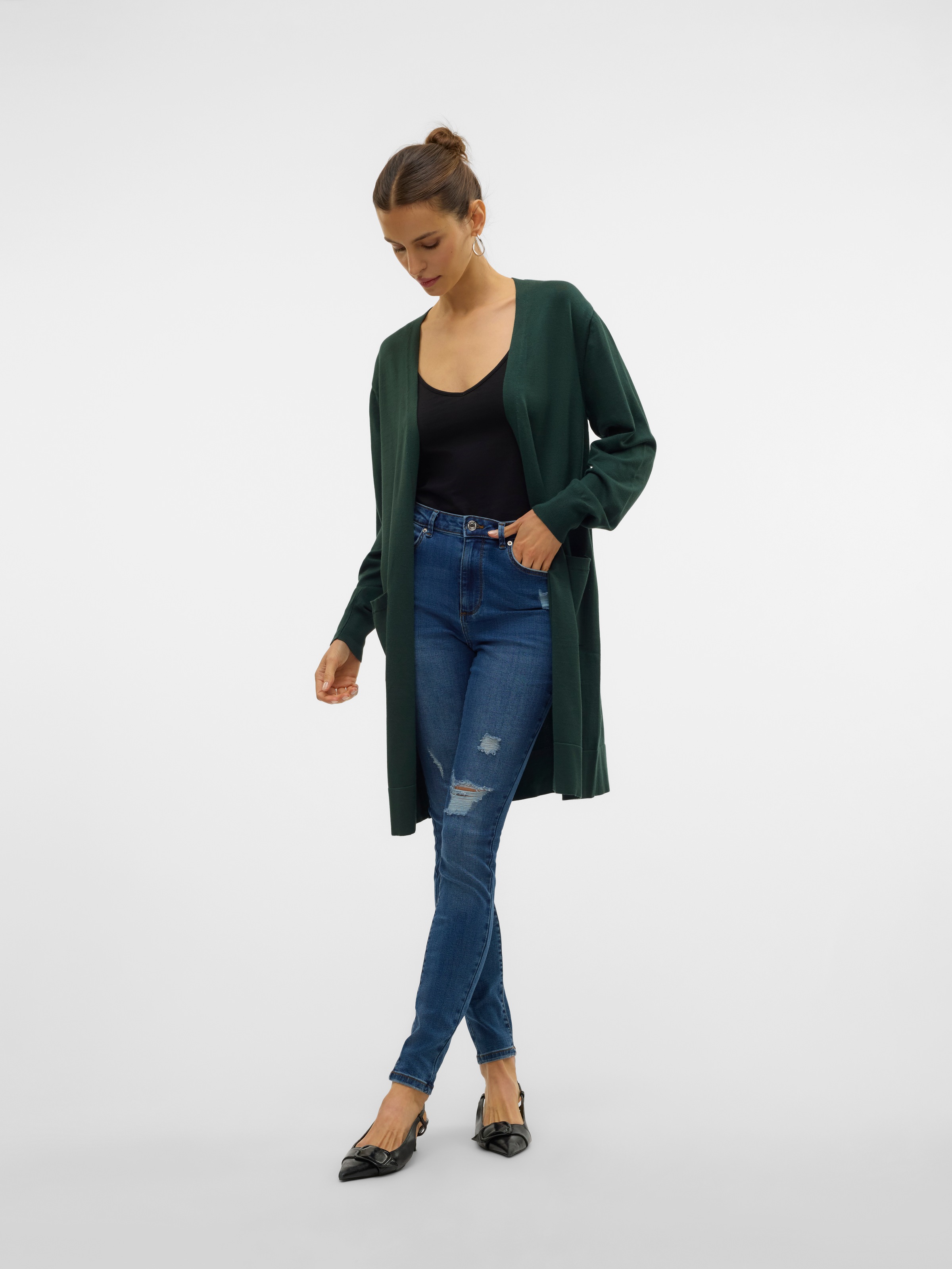 Vero Moda Longstrickjacke »VMSILJE LS OPEN CARDIGAN GA NOOS«