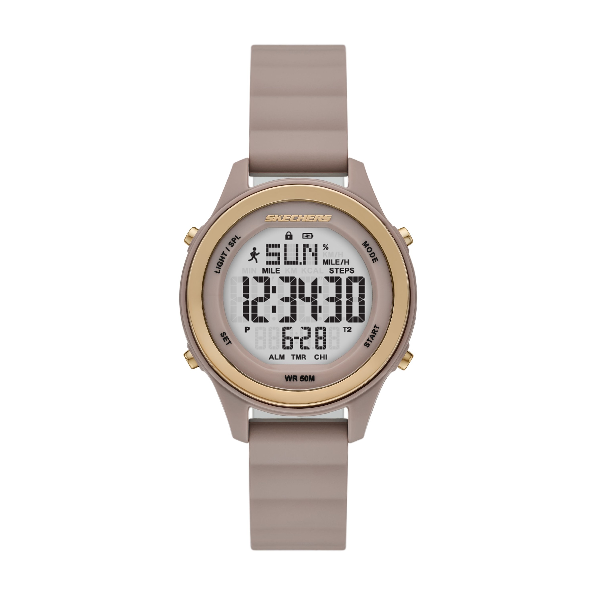 Skechers Chronograph »FAIRHAVEN« Quarzuhr, Armbanduhr, Damenuhr, Silikonarmband, digital, Tag