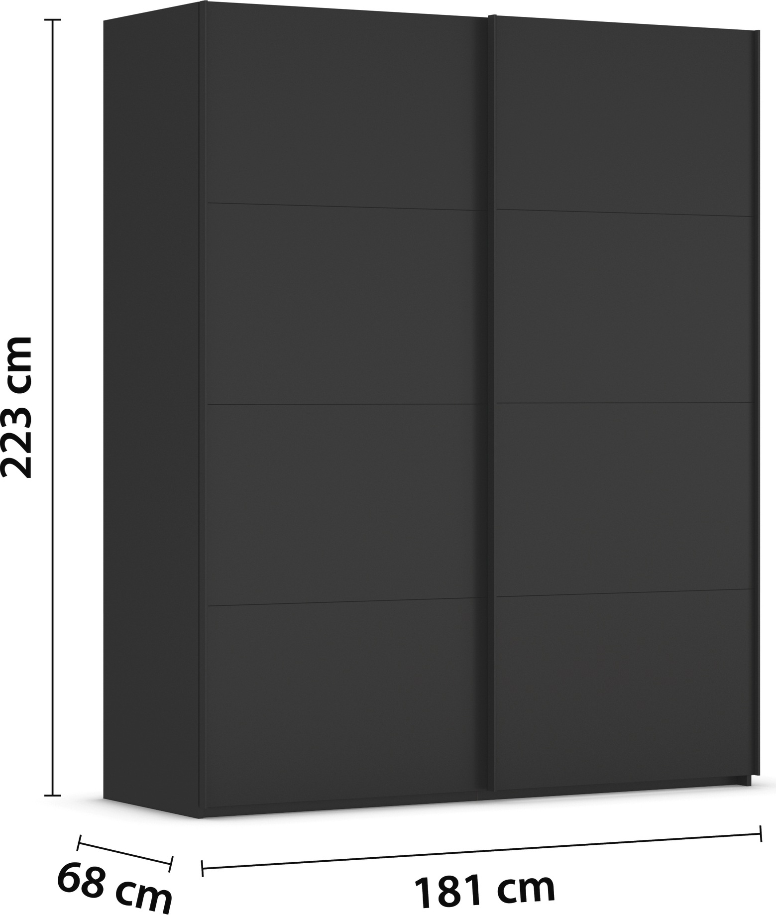 rauch Schwebetürenschrank »Kleiderschrank Schrank Garderobe Schlafzimmerschrank SCALE-FYRA« edle viergeteilte Türen viele Farben und Griff-Farben MADE IN GERMANY