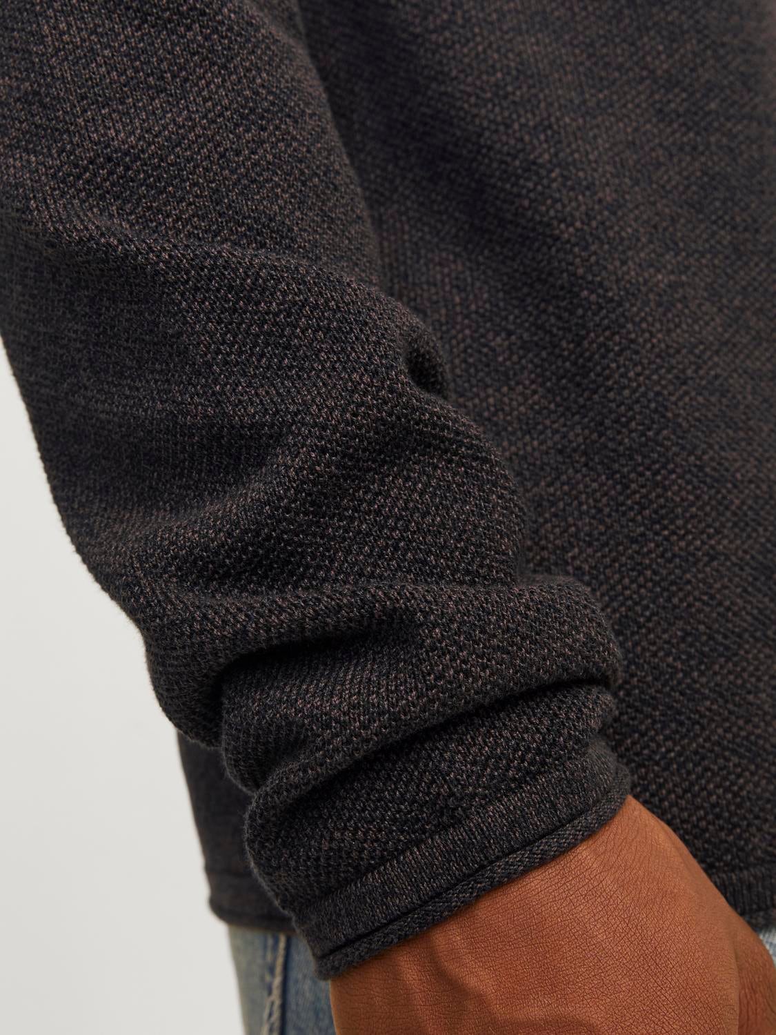 Jack & Jones Rundhalspullover »JJEHILL KNIT CREW NECK NOOS«, aus Strukturstrick