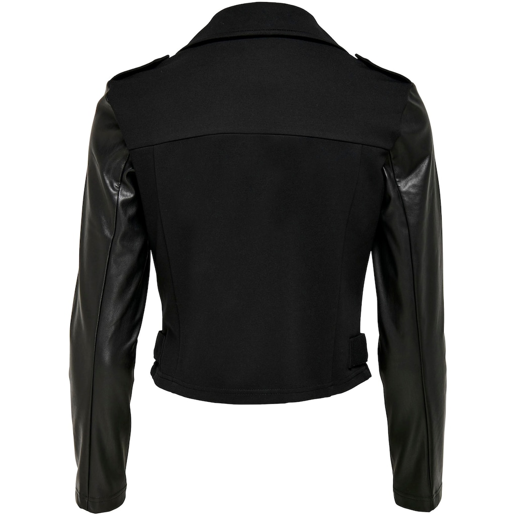 ONLY Bikerjacke »ONLPOPTRASH MIX BIKER JACKET«