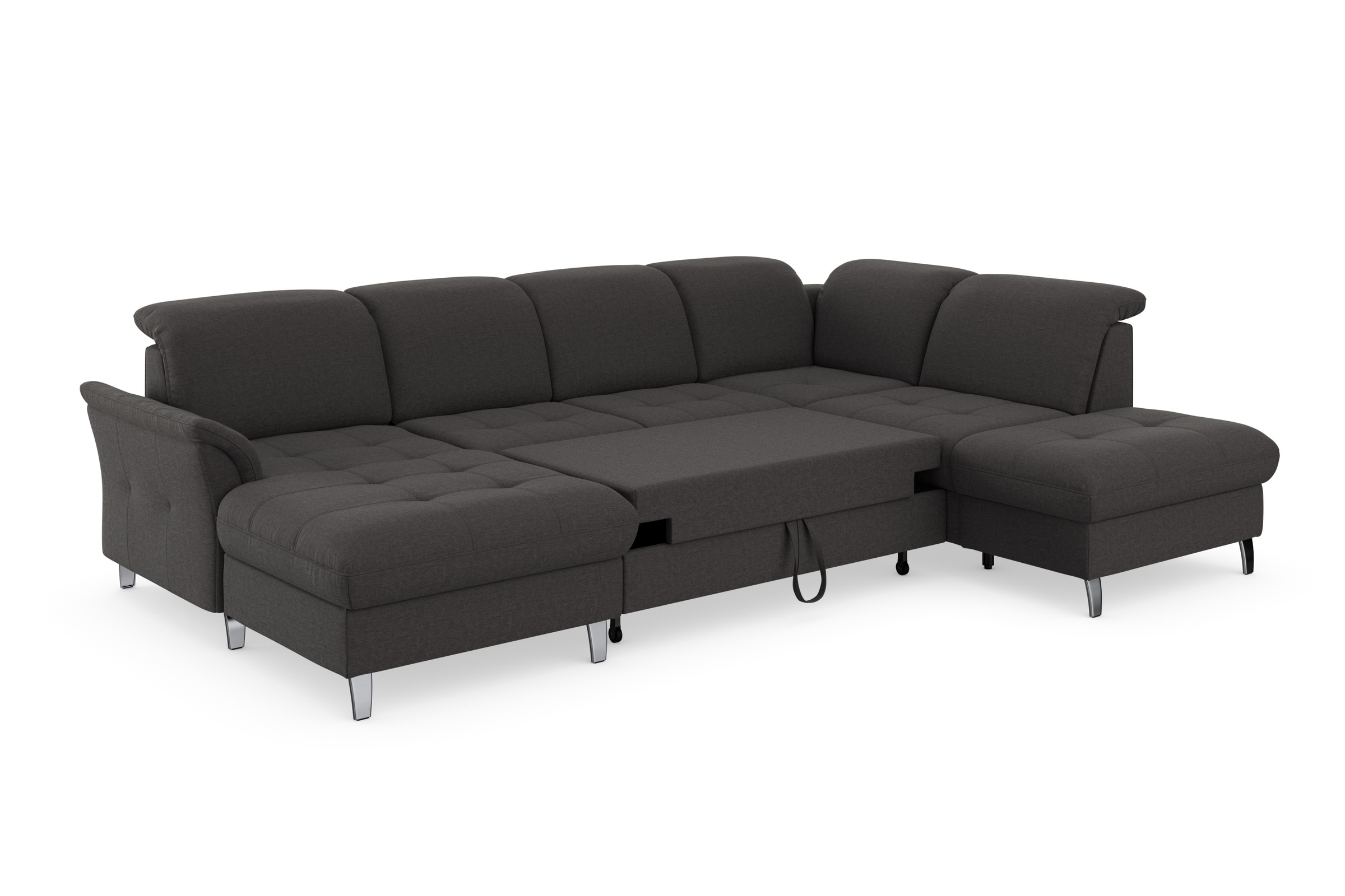 sit&more Wohnlandschaft »Maggiore U-Form«, wahlweise mit Kopfteilverstellung, Bettfunktion und Stauraum