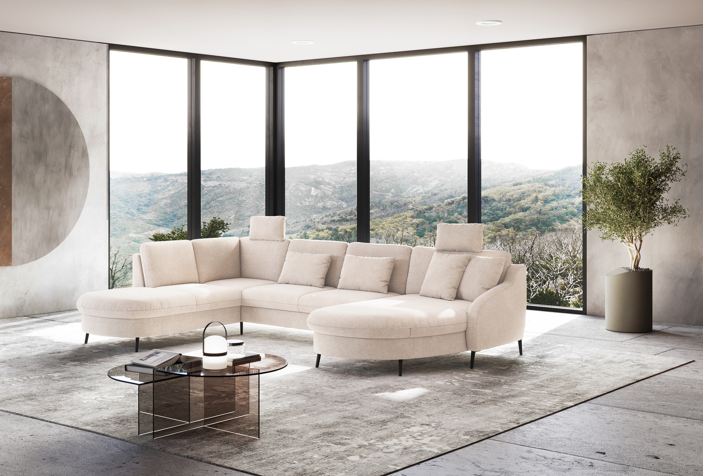 sit&more Wohnlandschaft »Soul U-Form«, wahlweise mit Bett und Bettkasten