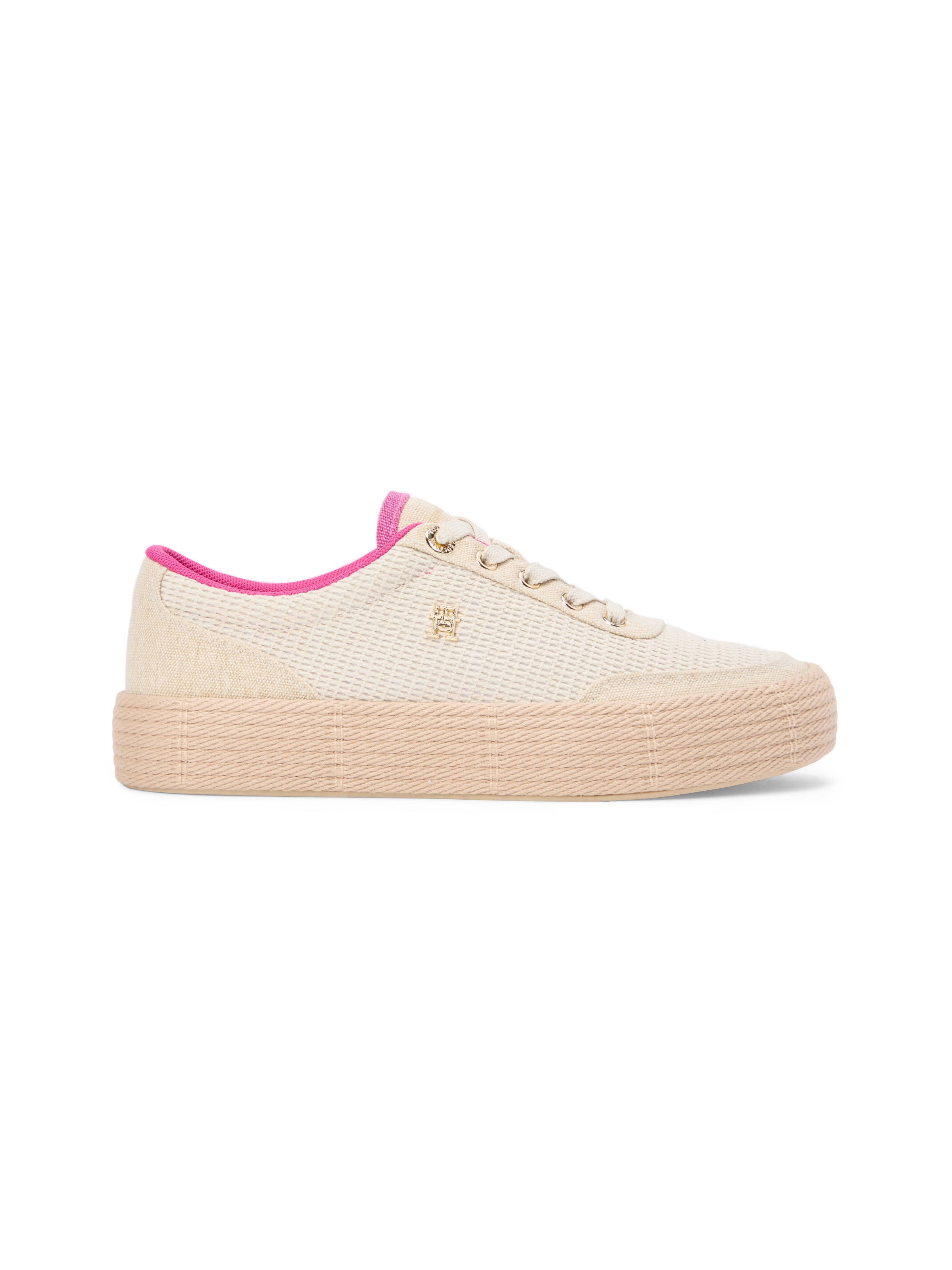 Tommy Hilfiger Plateausneaker »TH FOXING PLATFORM ROPE«  Freizeitschuh, Schnürer, Halbschuh mit TH-Schmuckelement
