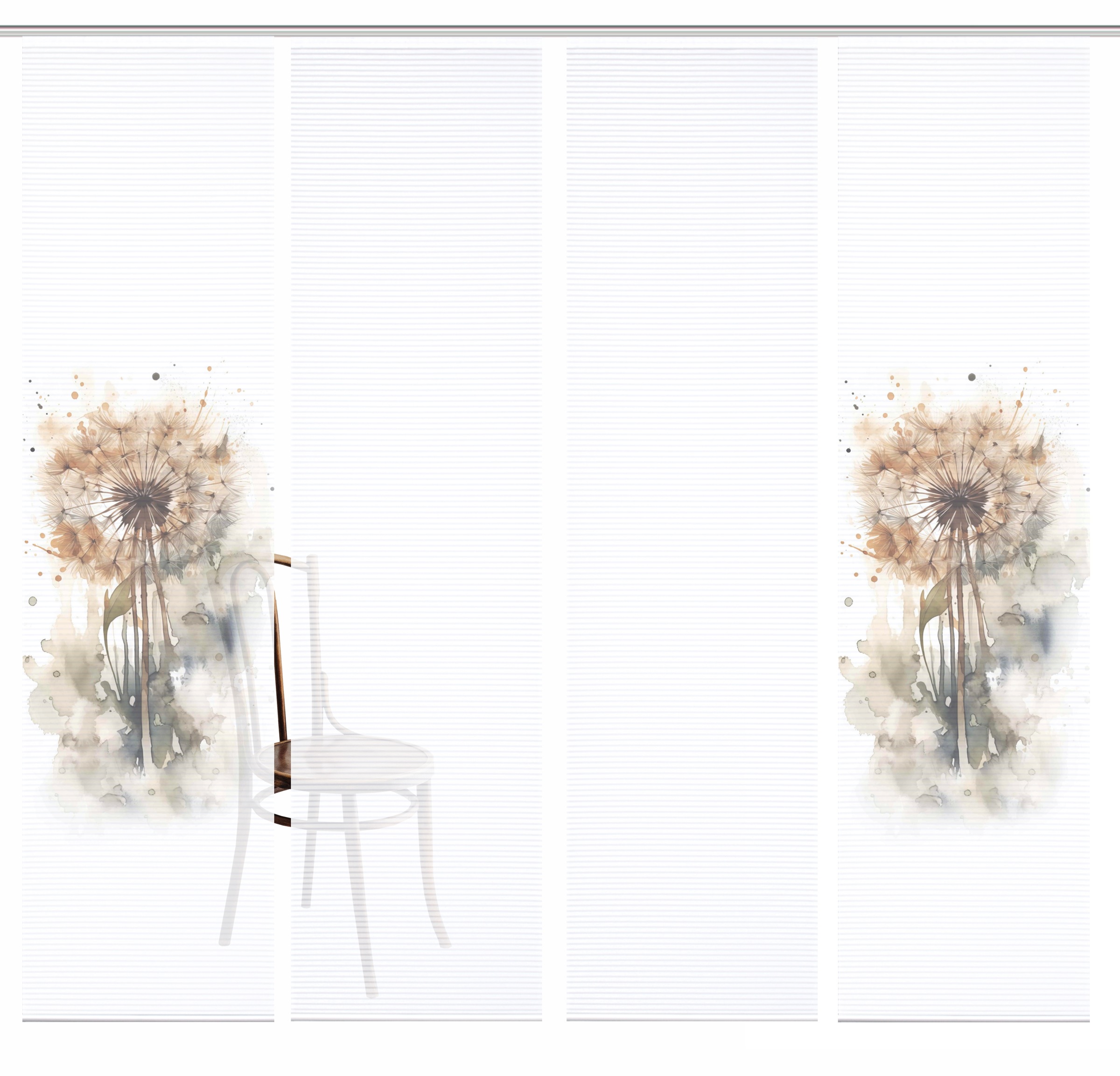 HOME in green Schiebegardine »AMARANDE« Paneelwagen 4 Stk. tlg. Bambusoptik, SET, recycelt, Digitaldruck