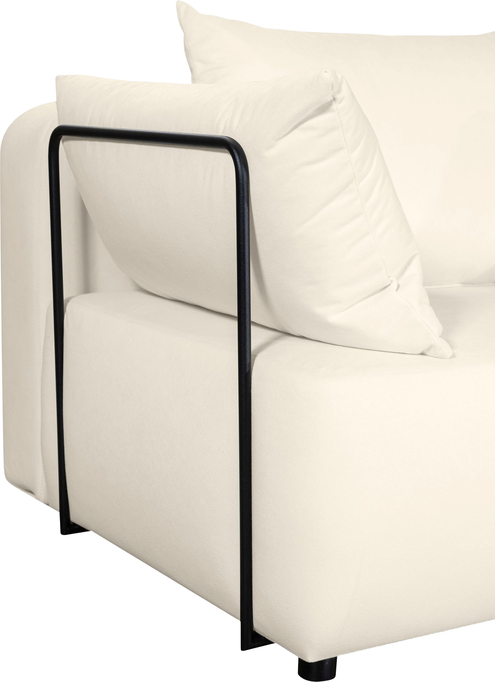 COLLECTION AB Schlafsofa »Maria« Schlaffunktion,Bettkasten,Bonnelfederkern,Moderne Armlehnen aus Metall