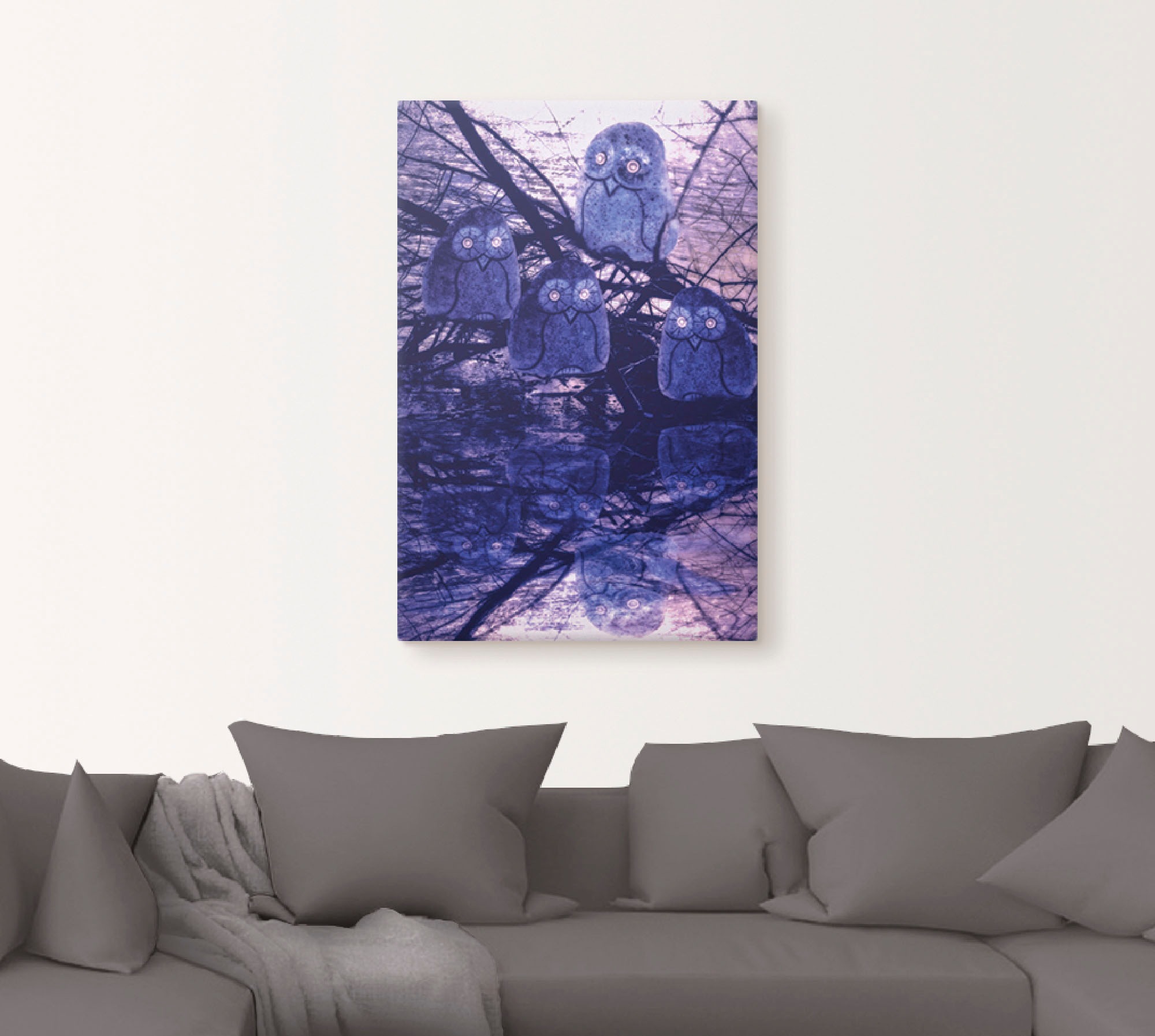 Artland Wandbild »Eulenspiegel«, Vögel, (1 St.), in vielen Größen & Produktarten - Alubild / Outdoorbild für den Außenbereich, Leinwandbild, Poster, Wandaufkleber / Wandtattoo auch für Badezimmer geeignet