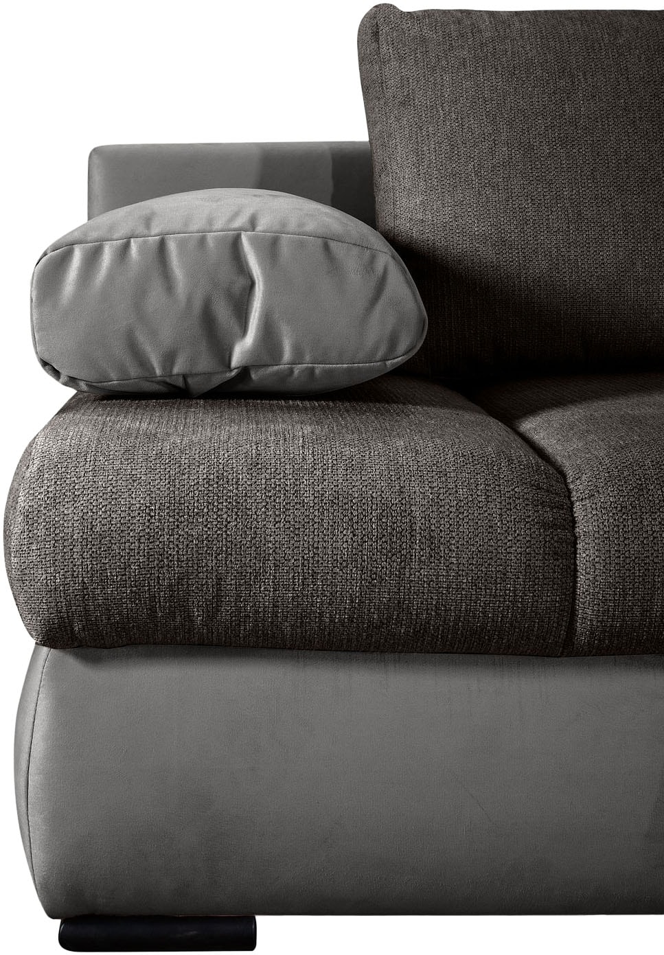 COLLECTION AB Schlafsofa »Chicago mit Bettfunktion, Schlafcouch«, inklusive Bettkasten, Cord-Samt Bezug, anthrazit
